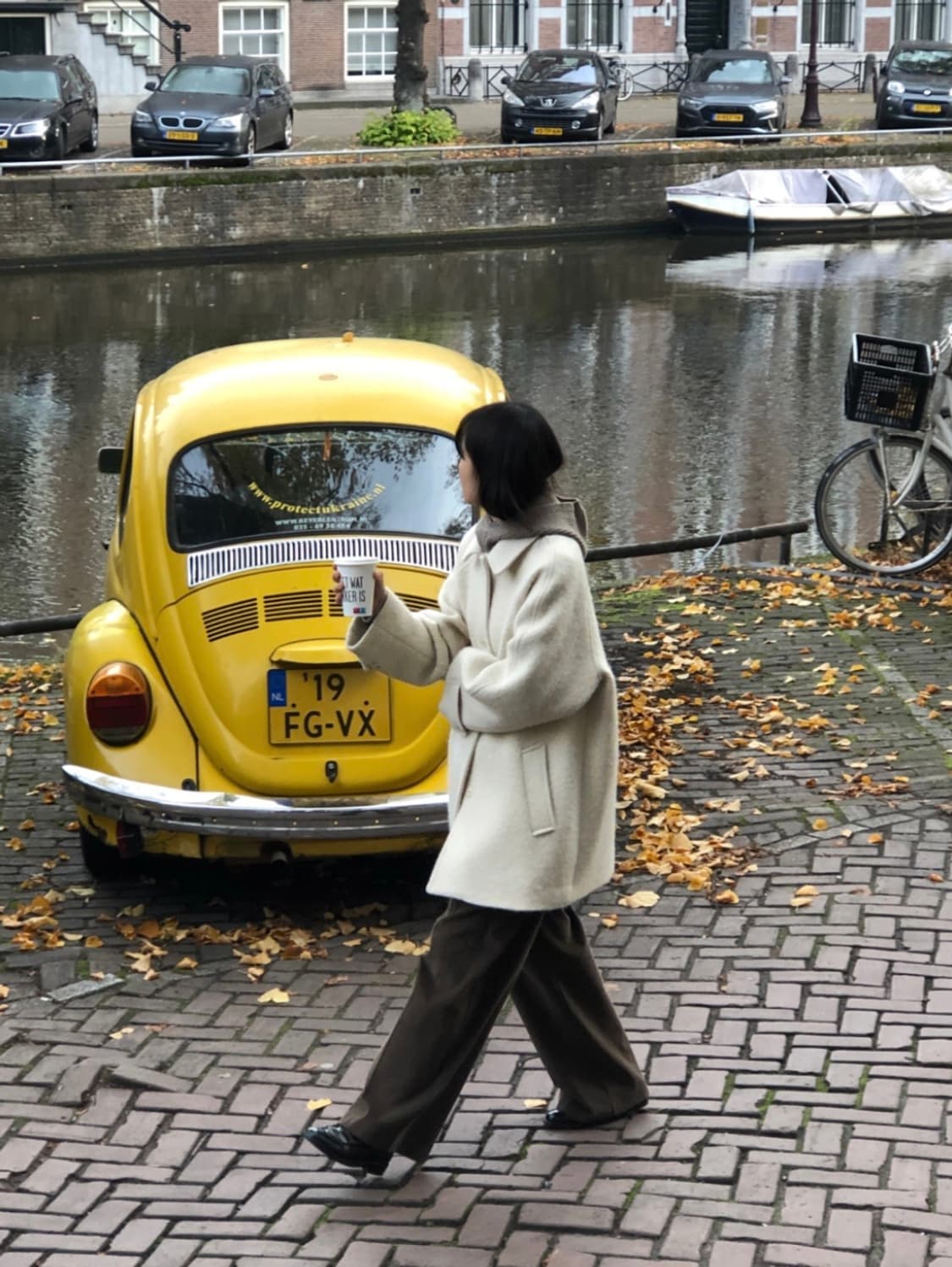 [르모어/미착용] 코듀로이 핀턱 슬랙스 카키 상품이미지3