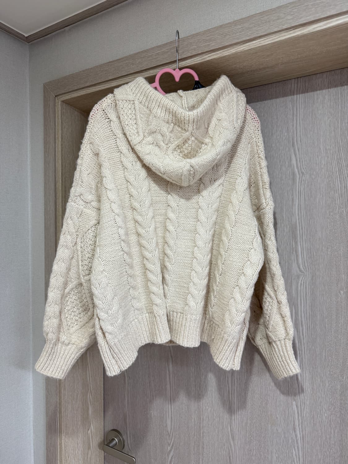 빈티지 꽈배기 떡볶이 니트 후드 상품이미지4