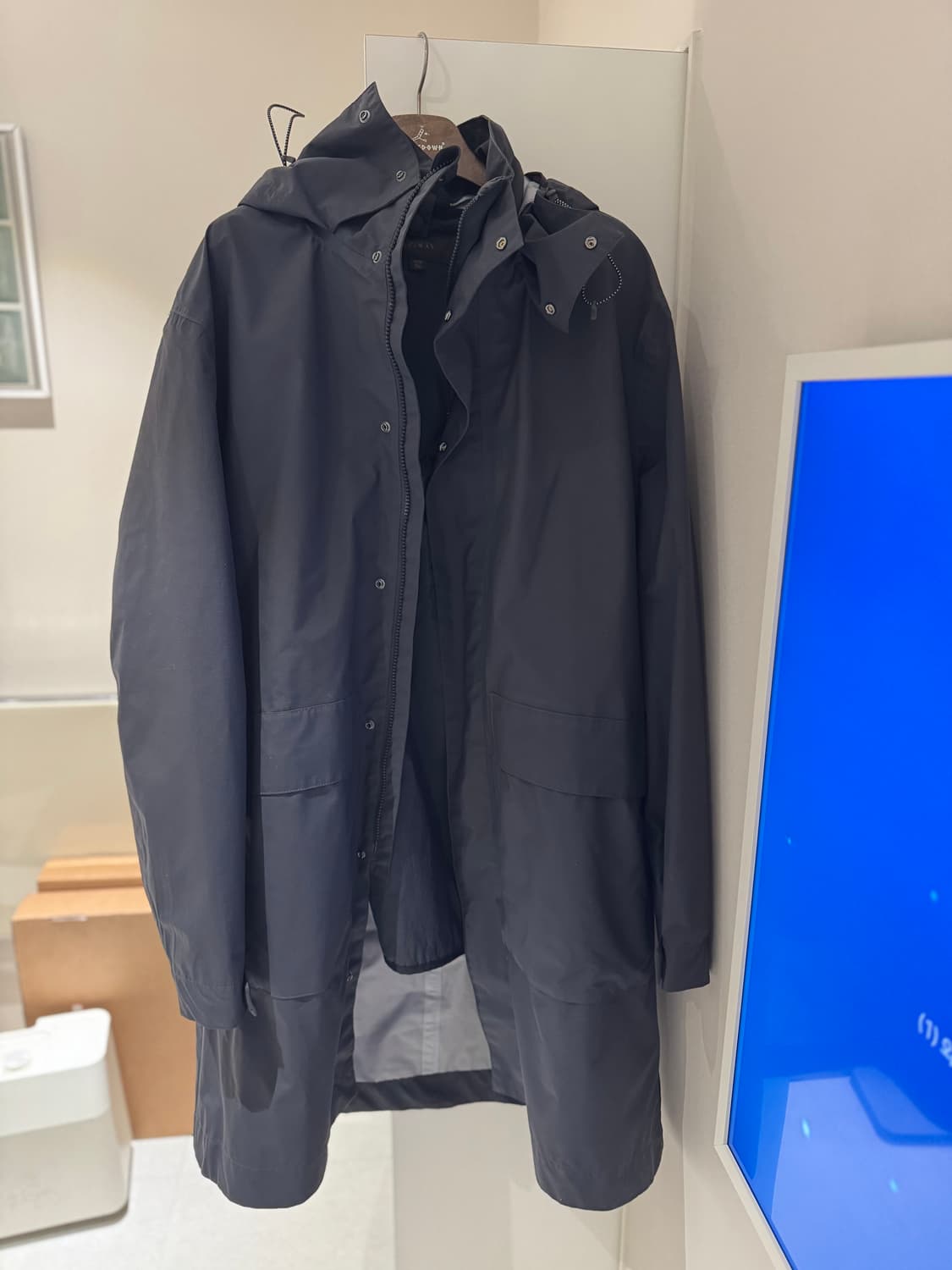 자라 네이비 후드 코트 자켓 (패딩조끼포함) L 상품이미지1