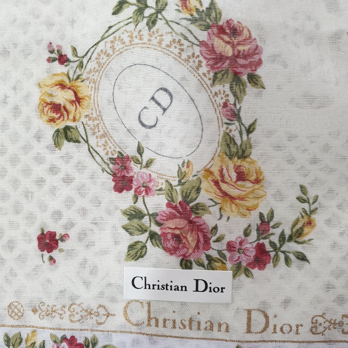 Christian Dior(크리스찬 디올손수건) 로즈 빈티지손수건 상품이미지6