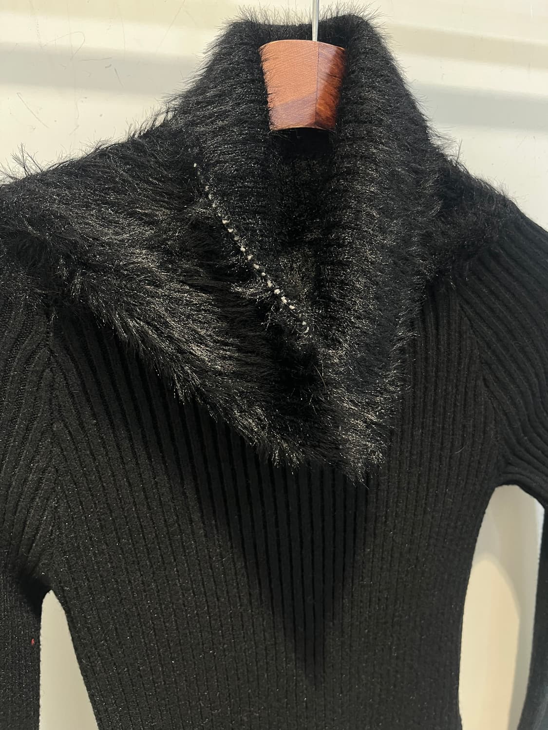 NO BRAND  하이넥 퍼 니트 상품이미지3