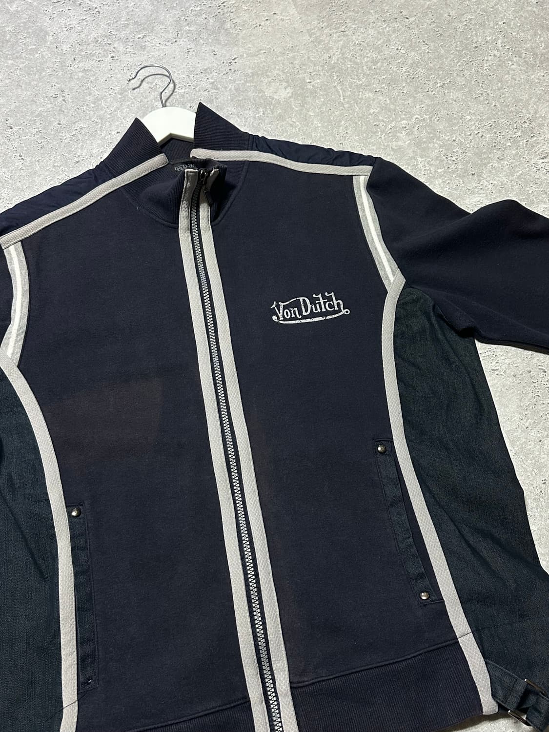 본더치 빅로고 네이비 데님믹스 코튼자켓 상품이미지4