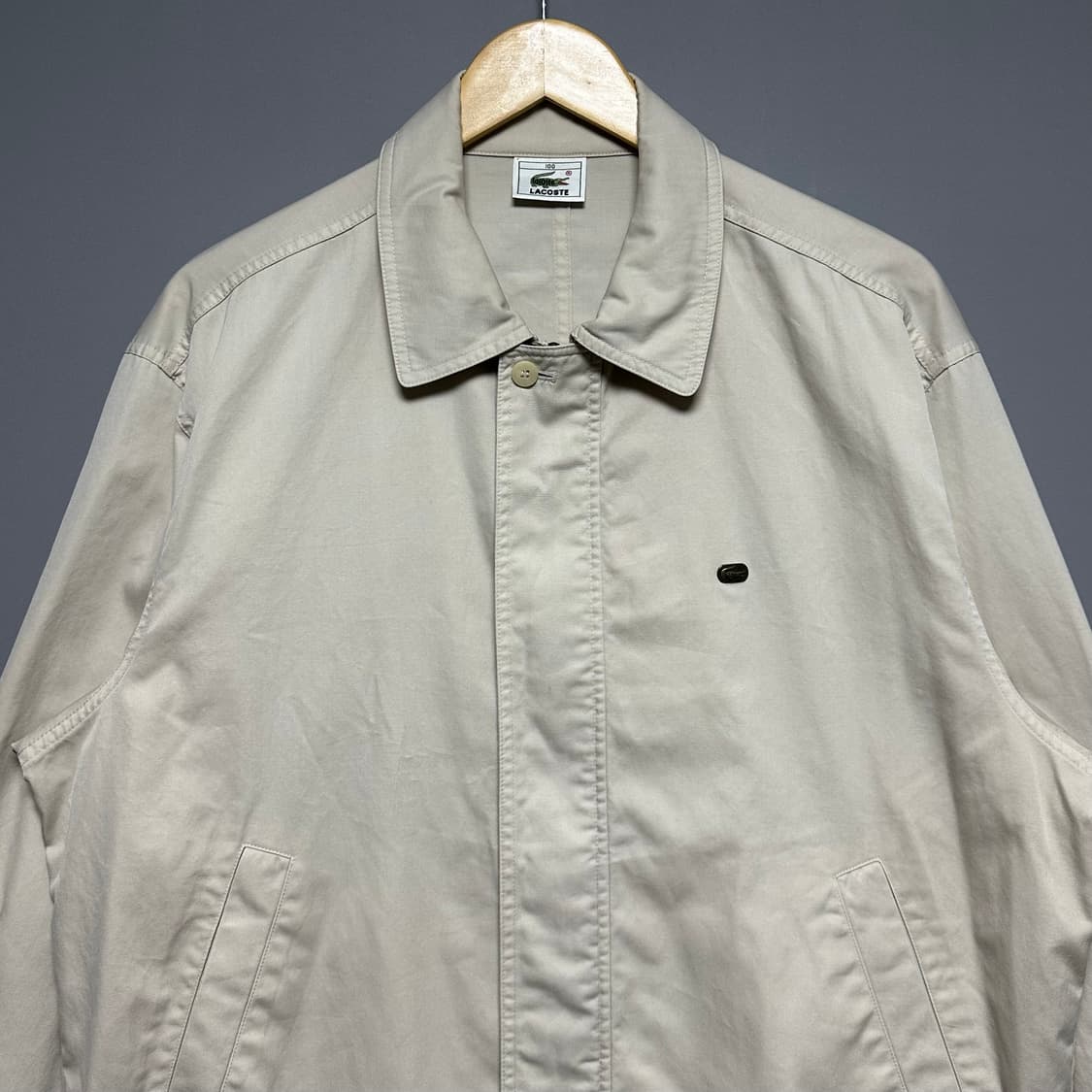 [L]라코스테 아이보리 해링턴 블루종 자켓 상품이미지2