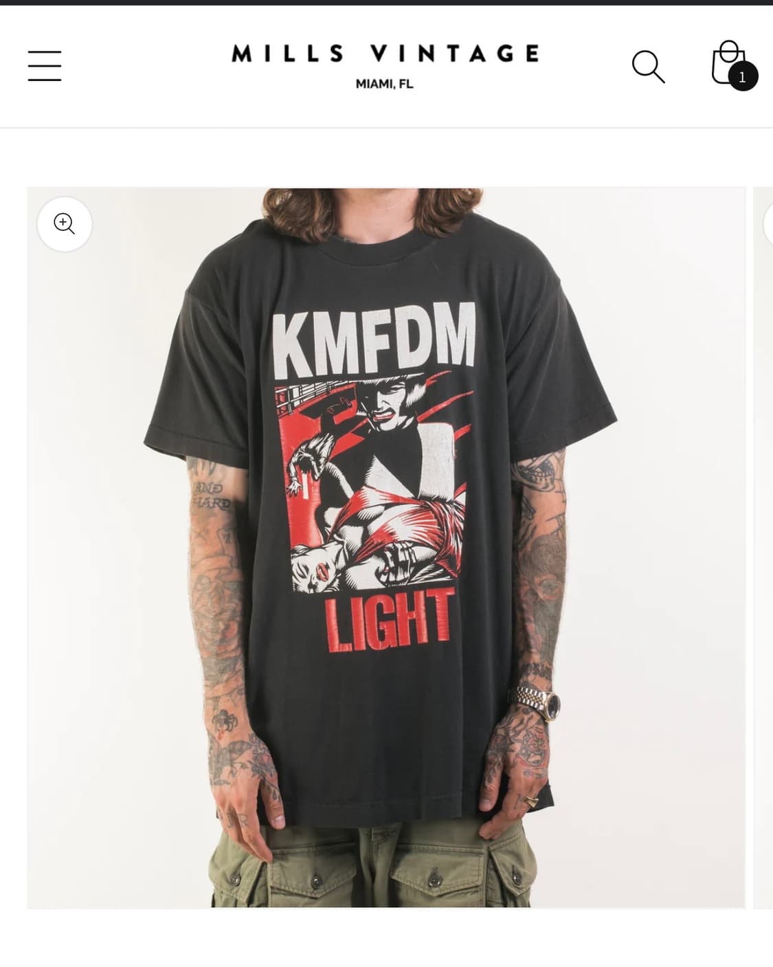 빈티지  90’s KMFDM Light T-Shirt 상품이미지4