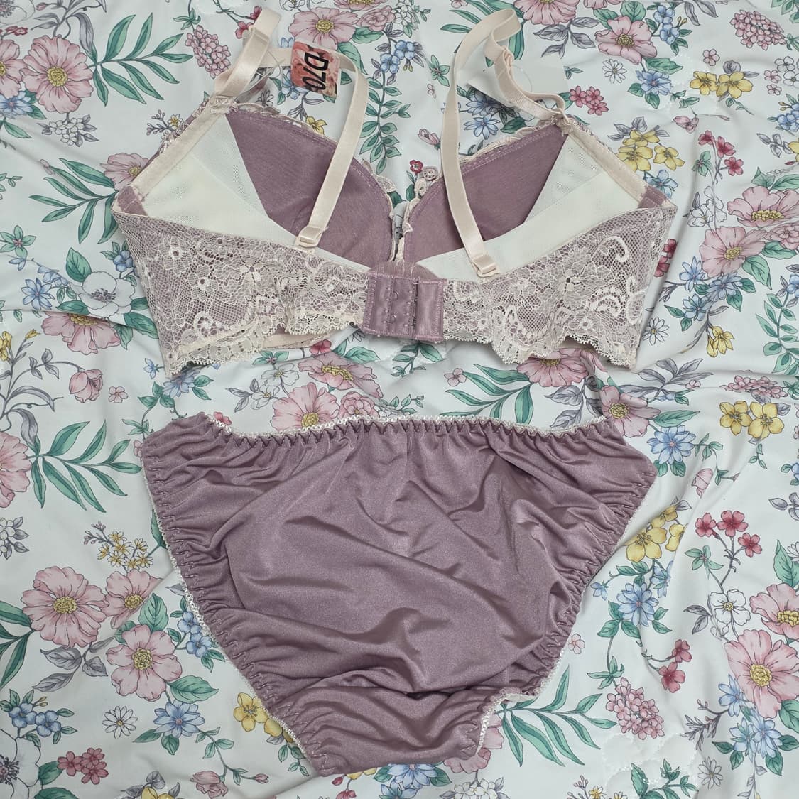 일본 빈티지 SANEI 언더웨어) 여성 자수 레이스 D70 브라속옷세트 상품이미지3