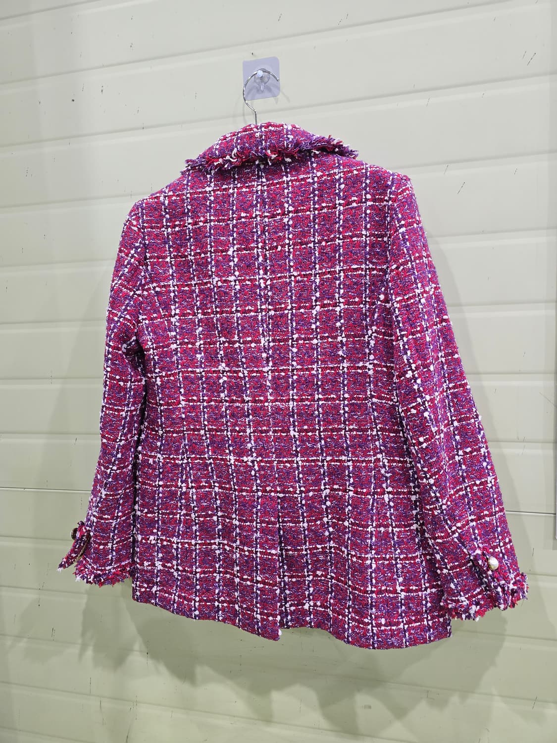 트위드 체크 더블 버튼 자켓 상품이미지8