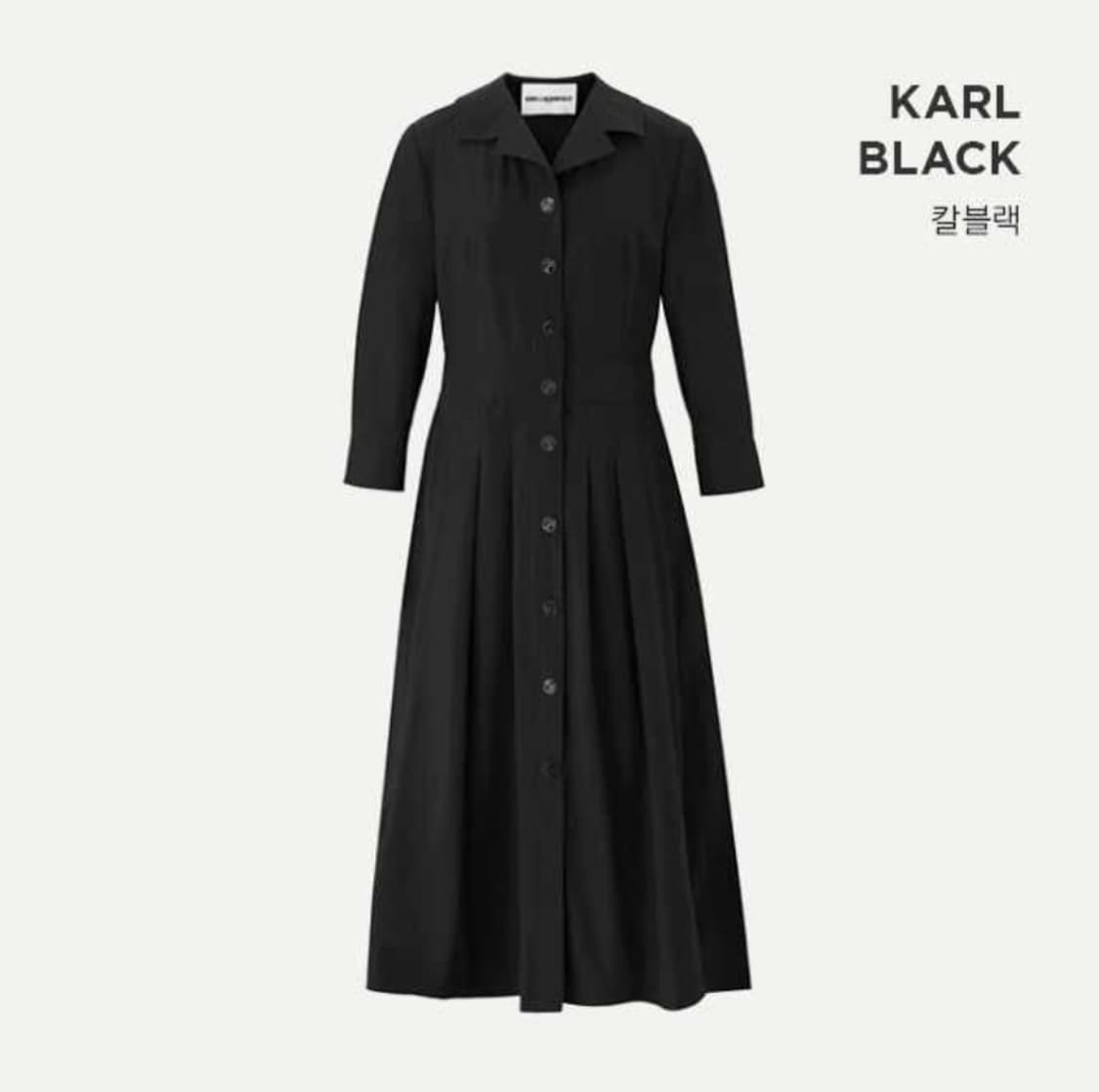 칼라거펠트 셔츠형 칼라 원피스 55사이즈 상품이미지4