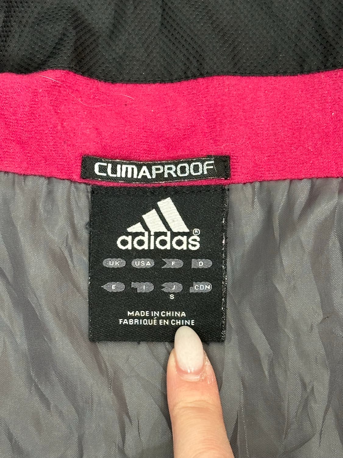 아디다스 블랙 라인 포인크 삼선 오버핏 바람막이 올드스쿨 점퍼 S 상품이미지7