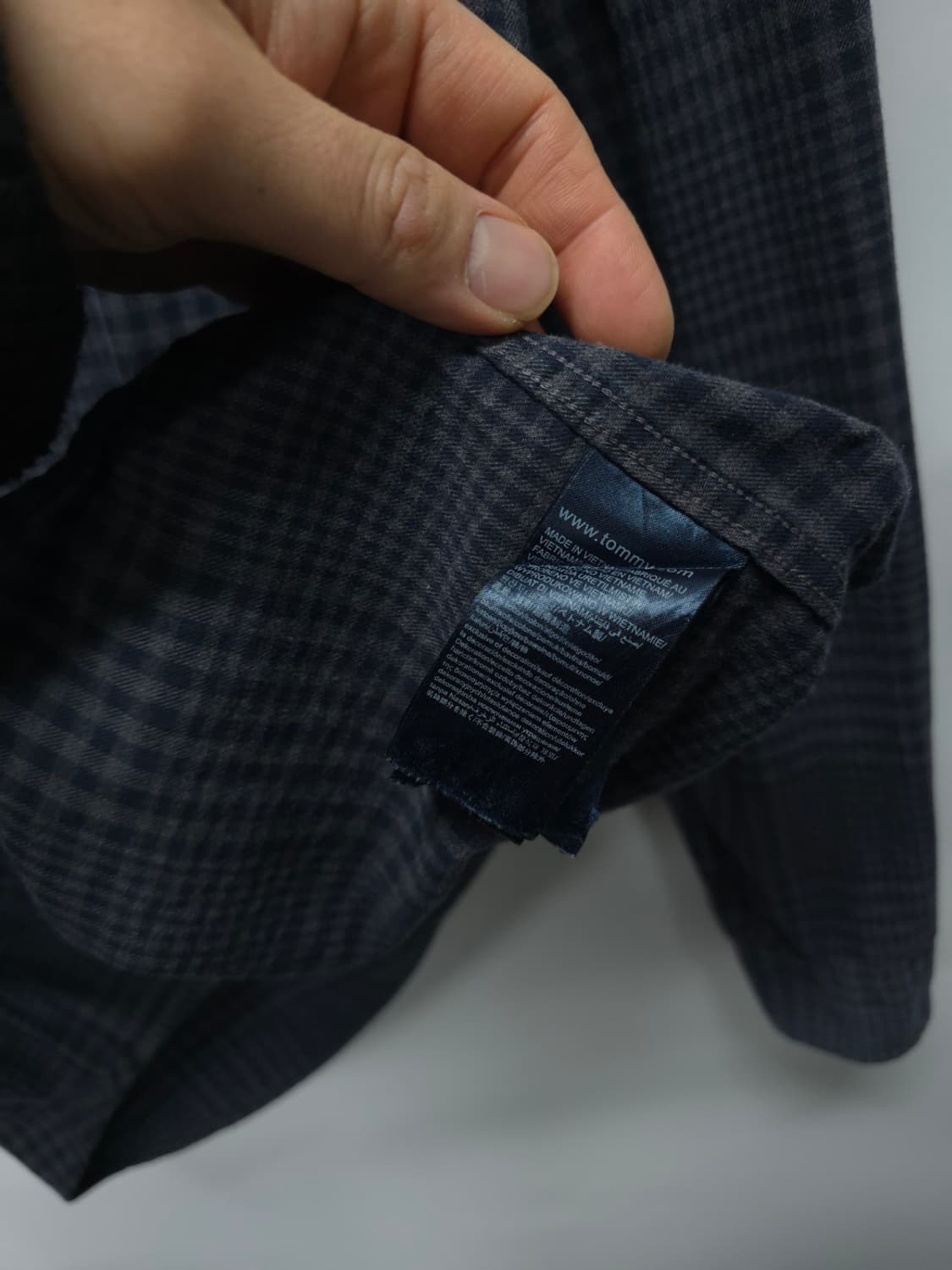 (빅사이즈) 타미힐피거 뉴욕핏 플란넬 헨리넥 체크셔츠 (115) 상품이미지6