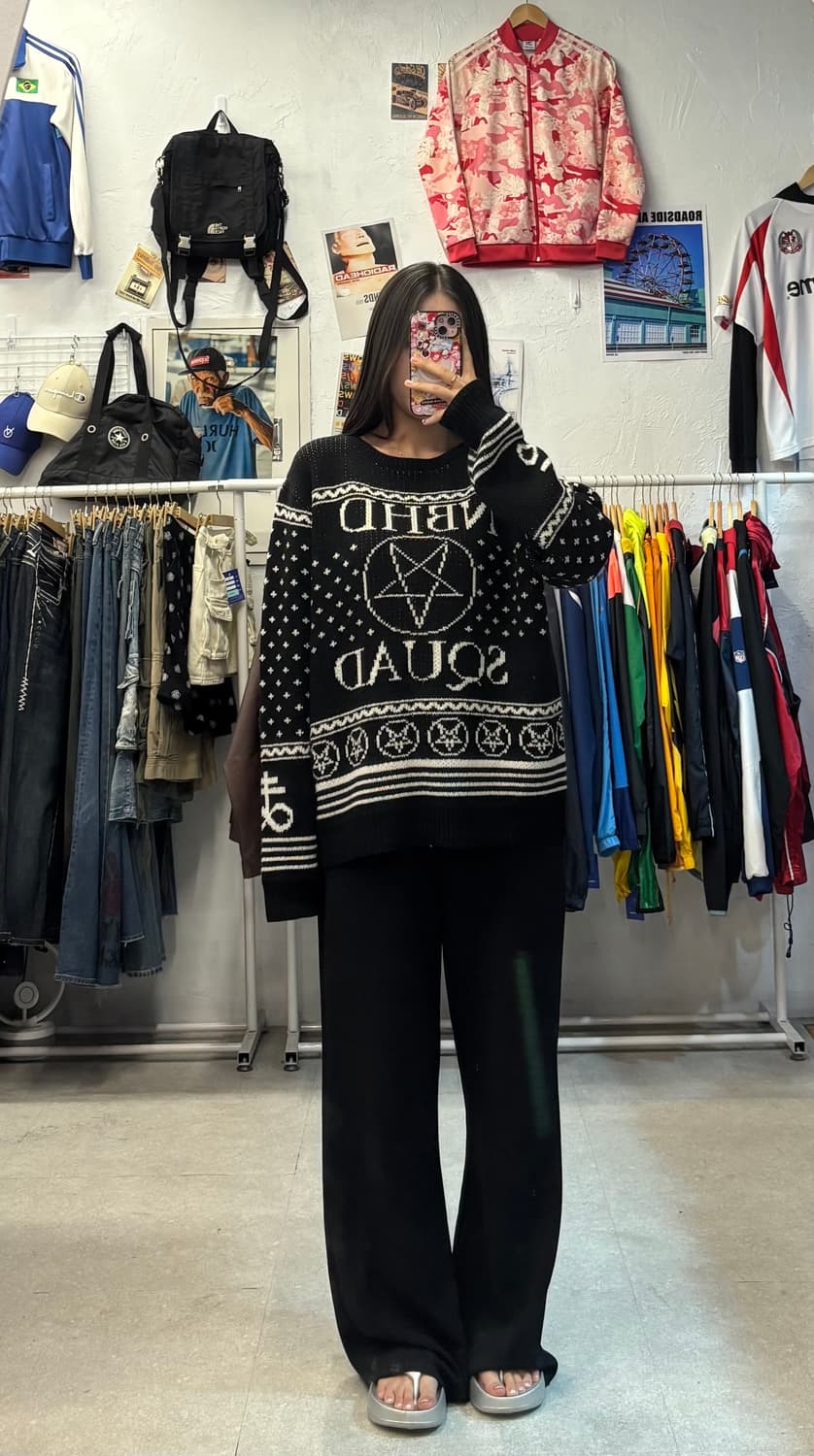 네이버후드 18FW 크루넥 니트 M 상품이미지2