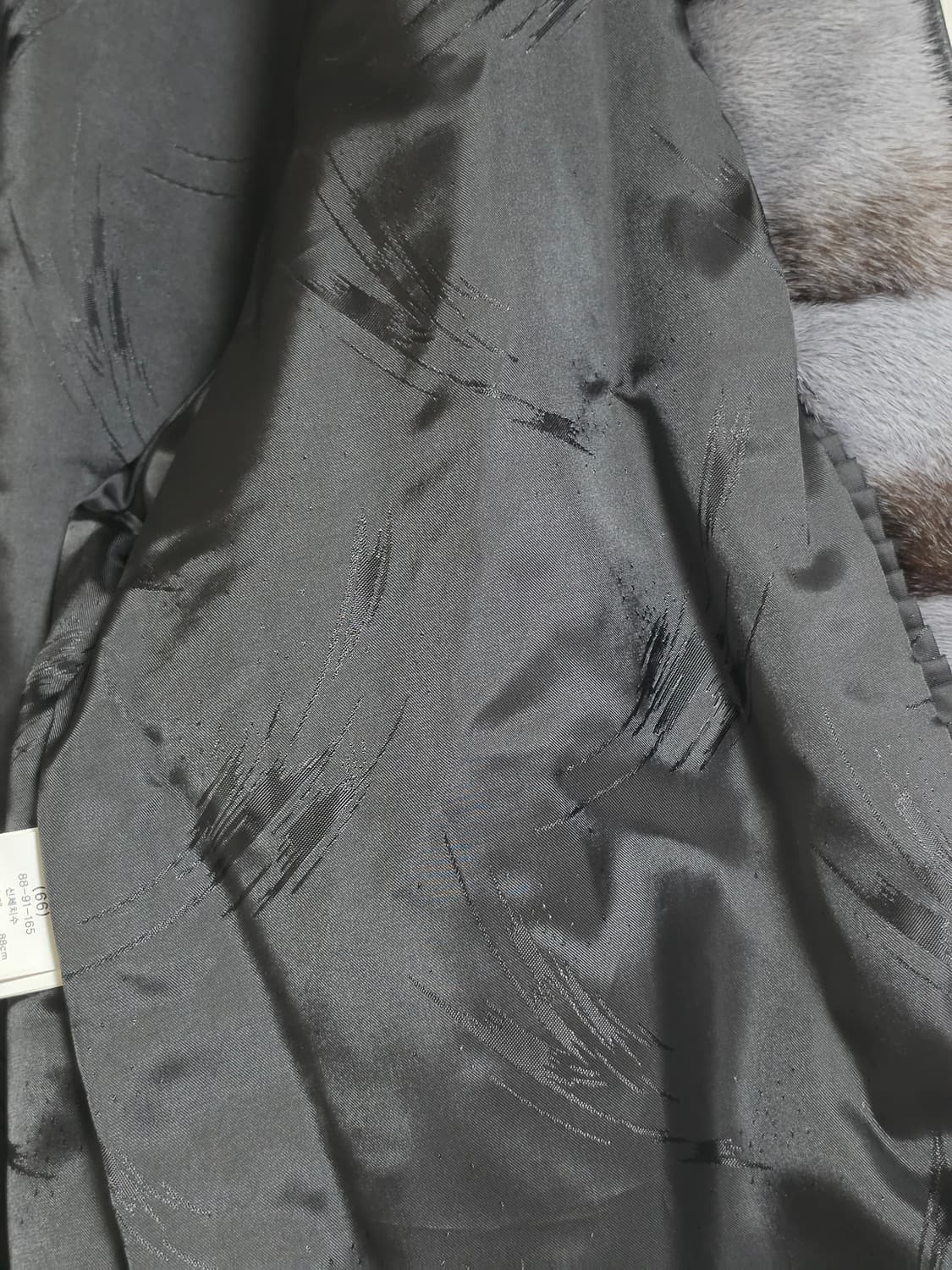 리얼 퍼(밍크 기반 + 친칠라 스타일 패턴) 하프 코트 상품이미지4