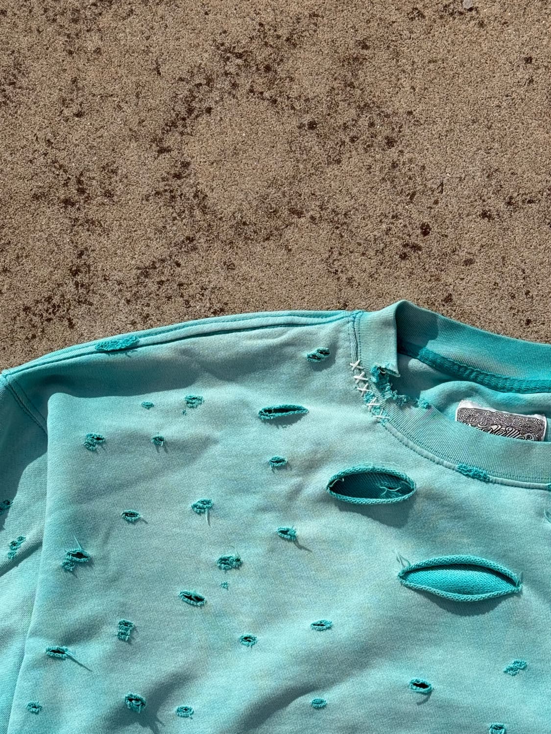 (Vintage fading) distressed mint shirts 상품이미지2