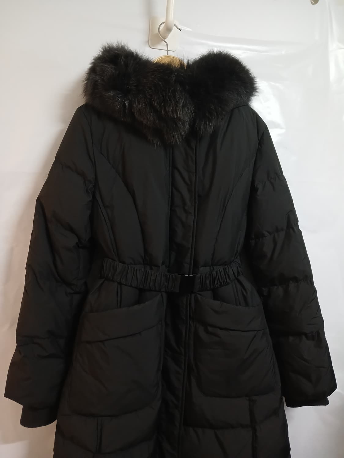 (실측55,90,날씬66)나이스클랍 사가폭스퍼 벨티드 다운롱패딩 상품이미지3