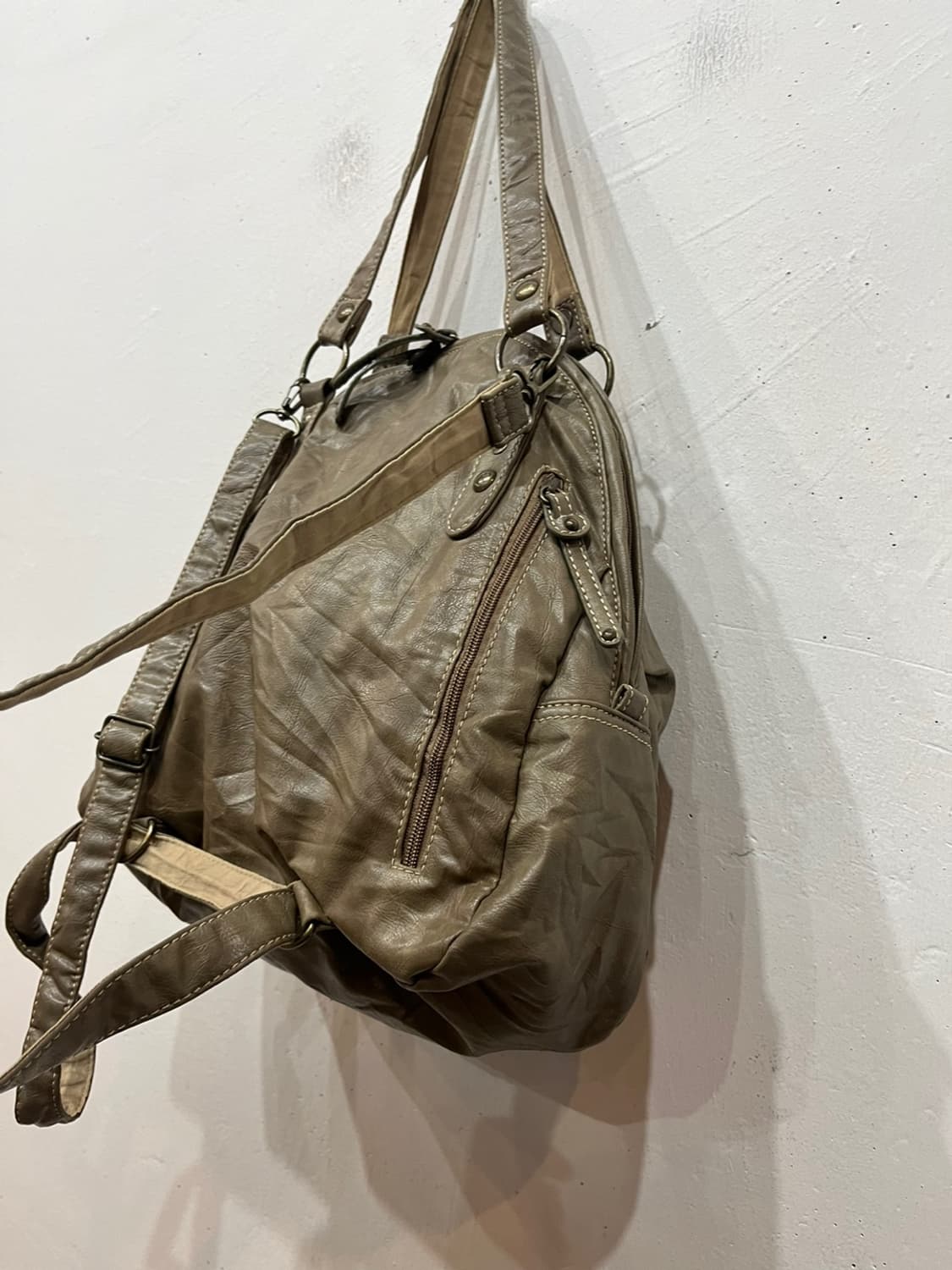 일본빈티지 레더 숄더백 백팩 상품이미지4