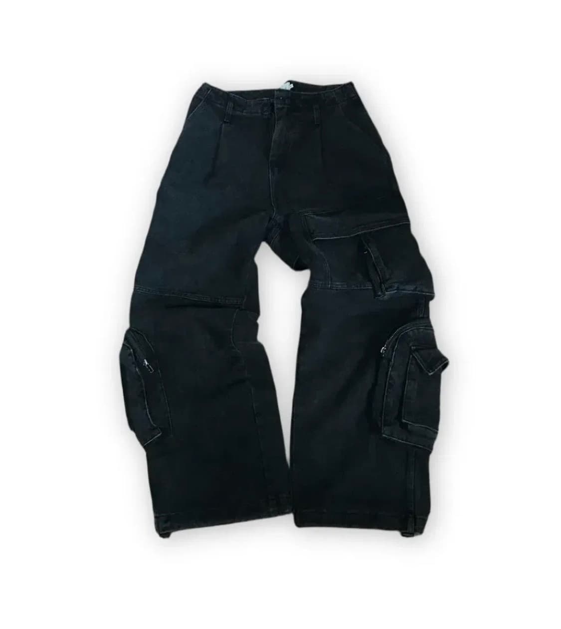 흑청 벌룬 포켓 카고팬츠 상품이미지1