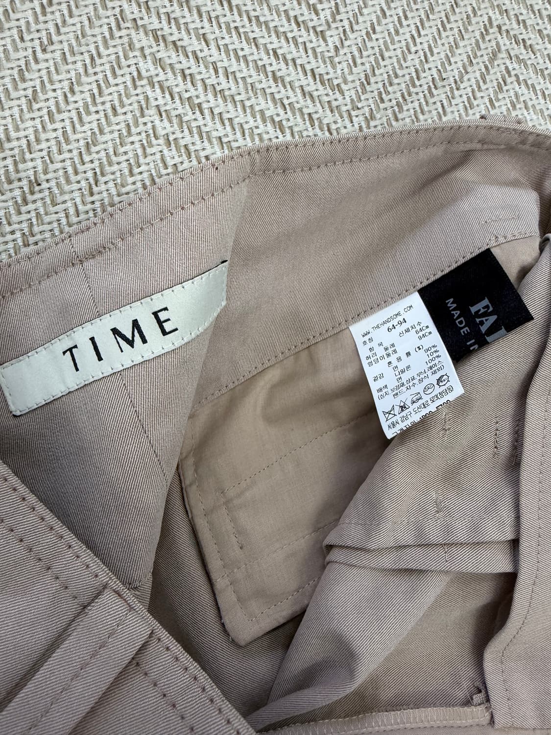 정품) 타임 한섬 22ss 여성 와이드팬츠 64  상품이미지6