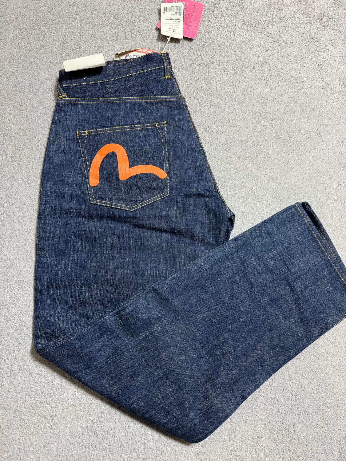 새상품 36 에비수 EVISU lot.0101 셀비지 데님 오렌지시걸로고 상품이미지9