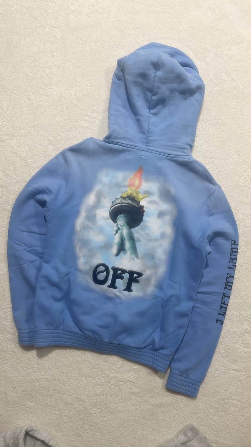 오프화이트 자유의 여신상 후드티 상품이미지3