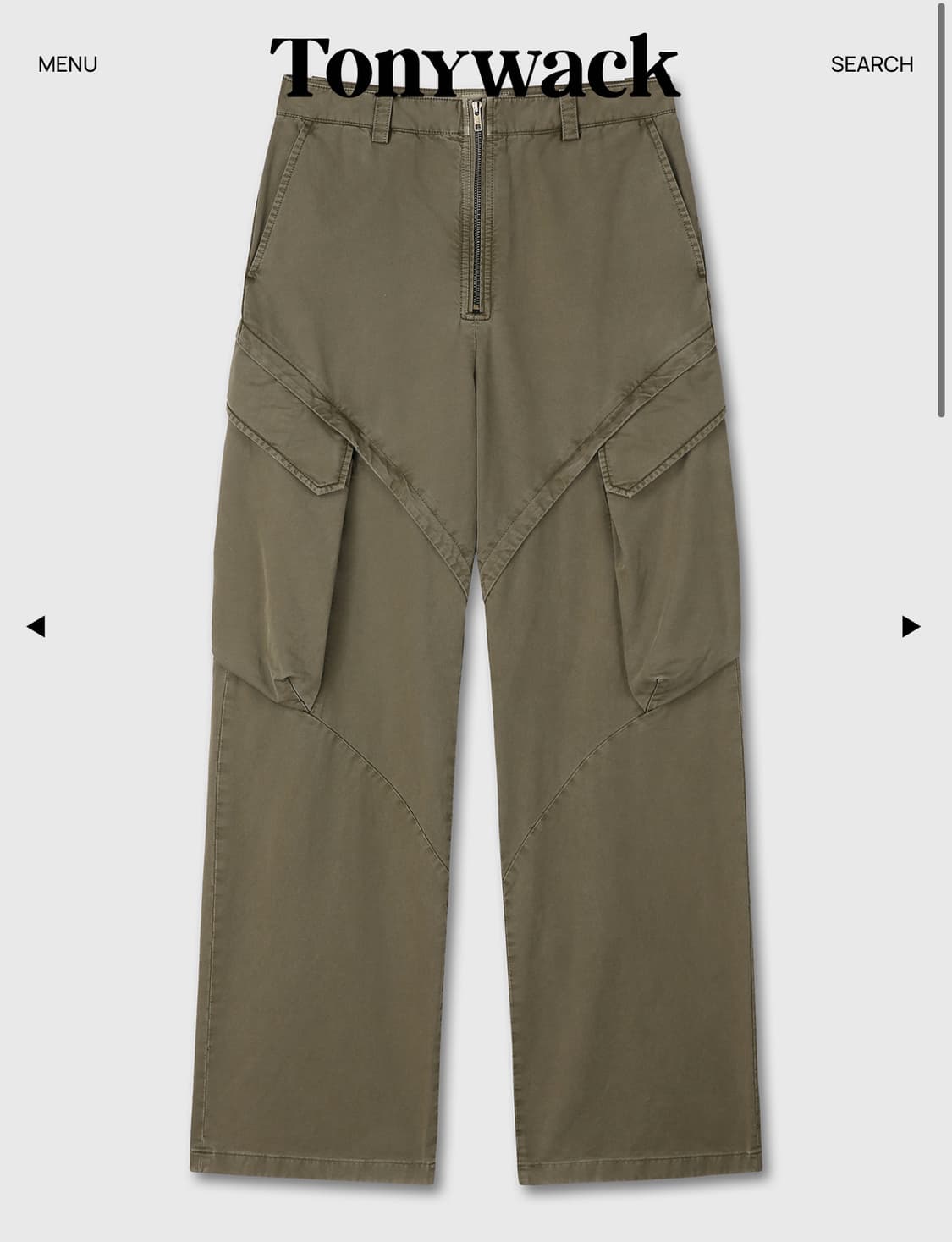 새상품 토니웩 와이드 카고팬츠 올리브 M(30) 상품이미지3