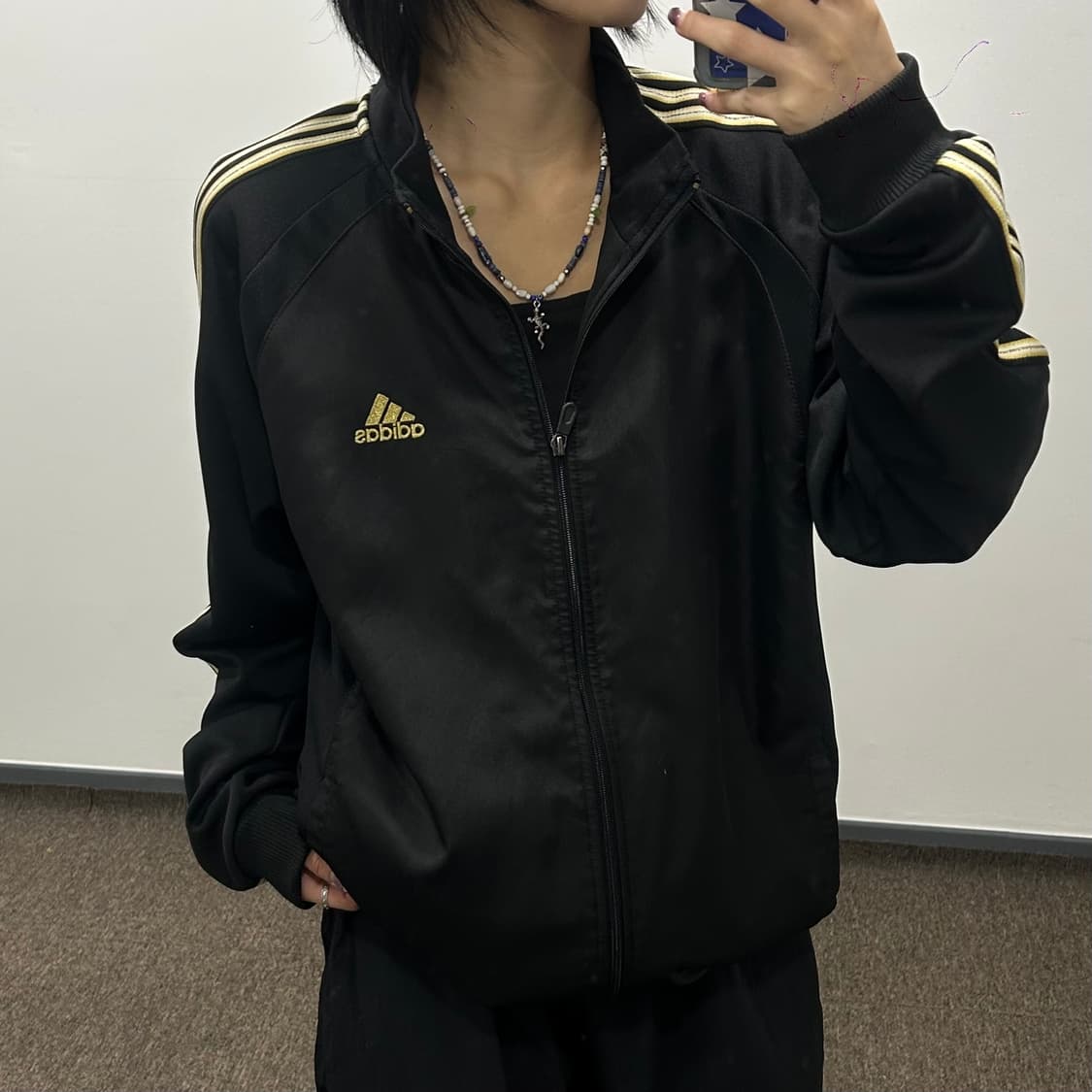 Adidas 아디다스 글리터 골드 블랙 트랙탑 져지  상품이미지2