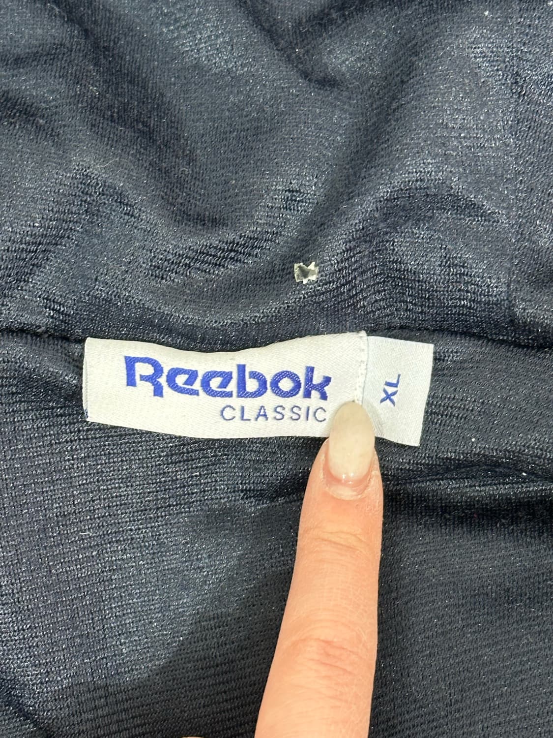 리복 네이비 롱패딩 후드 뽀글이 후리스 롱 원피스 자켓 XL 상품이미지7