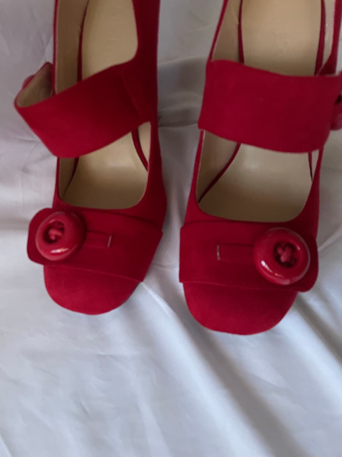 Cherry red button mary janes 상품이미지4