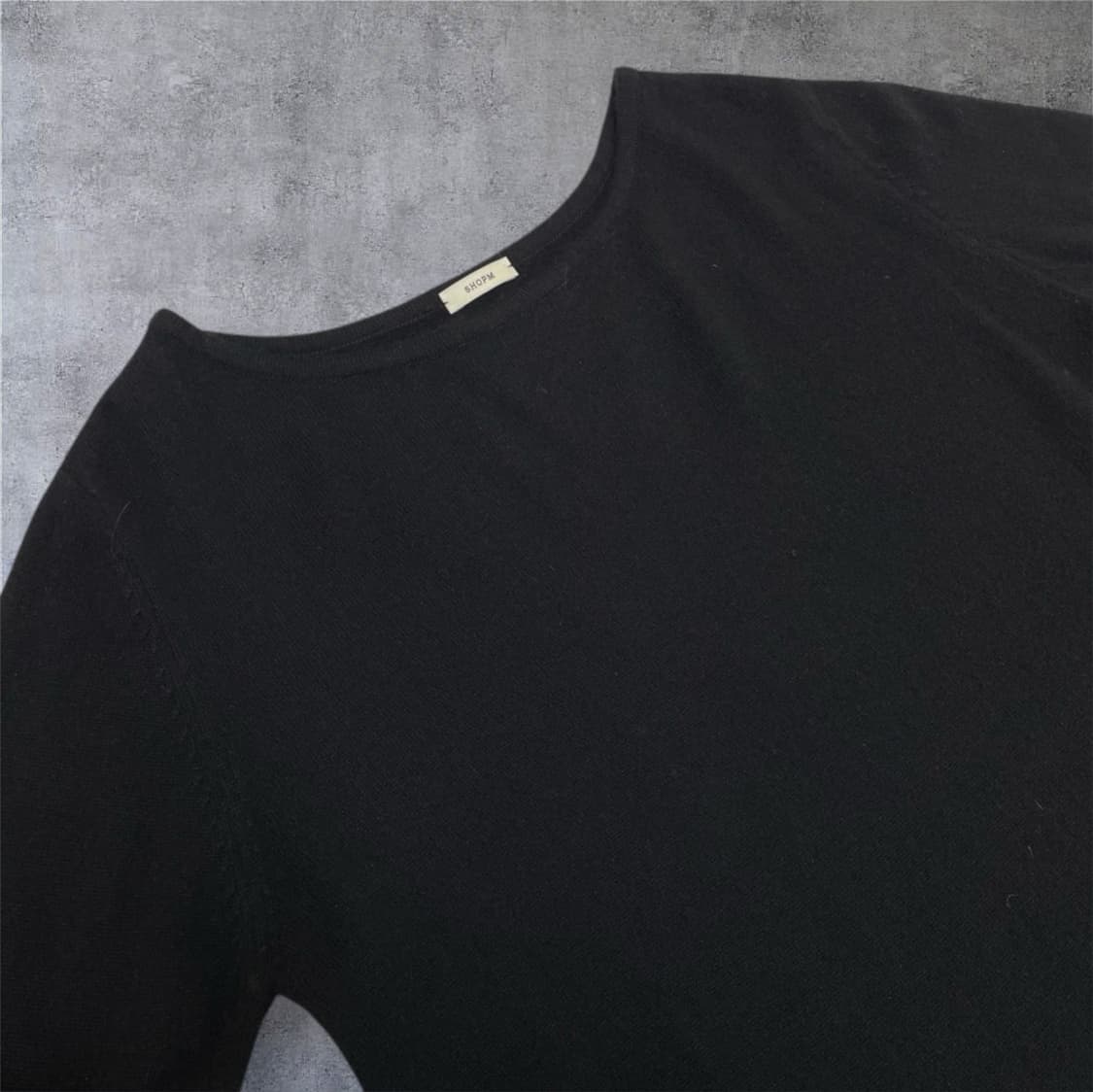 샵엠 Shop M 블랙 캐시미어 니트 원피스 FREE 상품이미지3