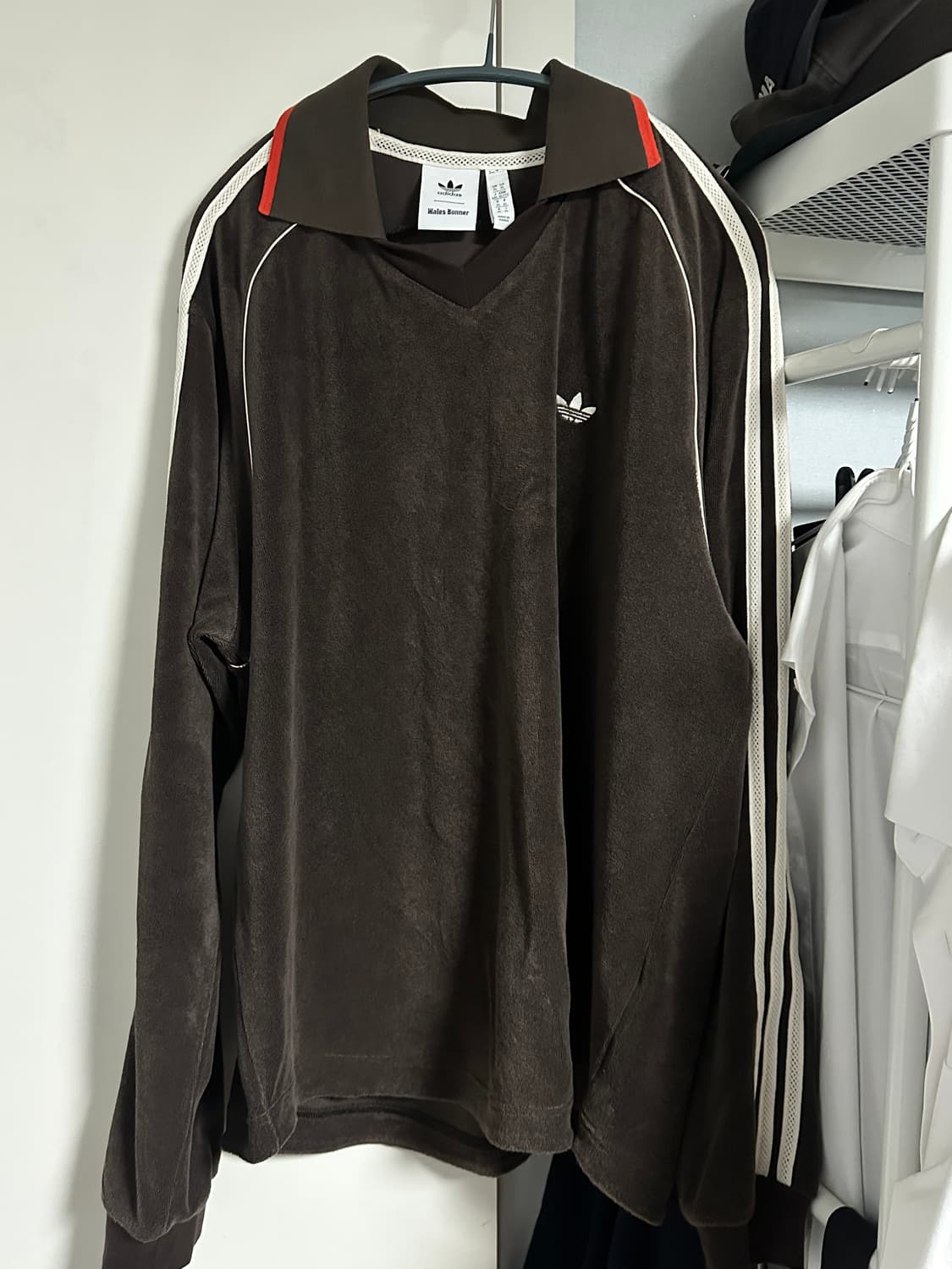 아디다스 x 웨일스 보너 타월 롱 슬리브 다크 브라운 XL 상품이미지3