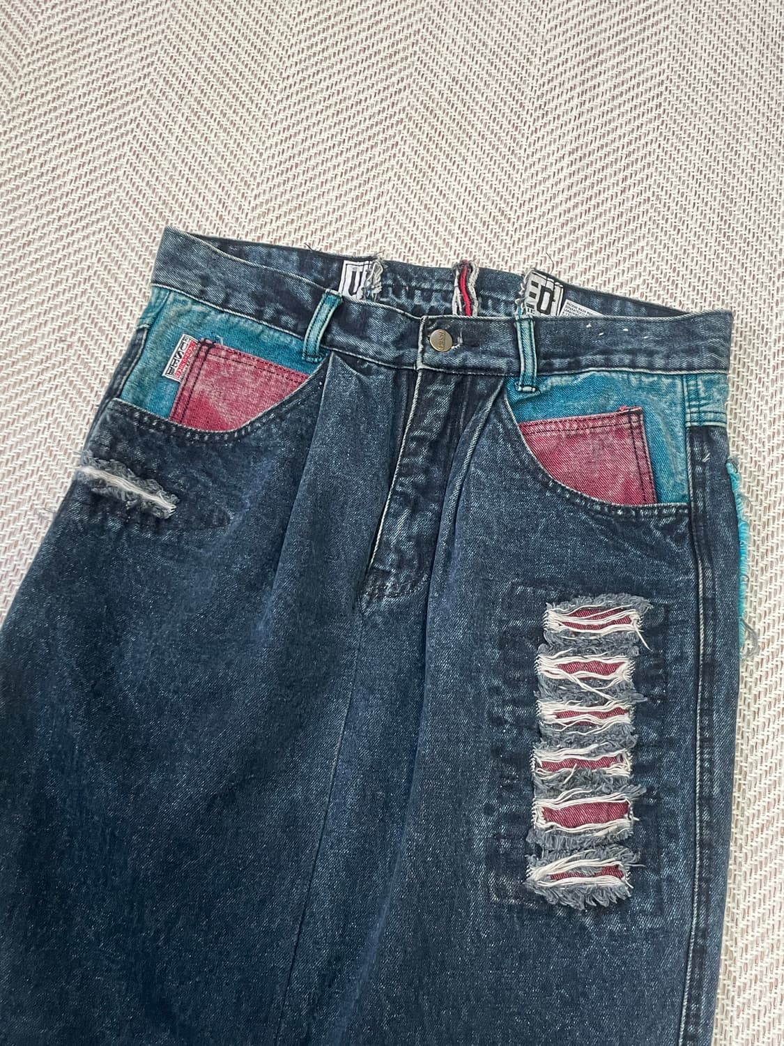 Used 해체주의 컷오프 데님 스커트  J03345 상품이미지2