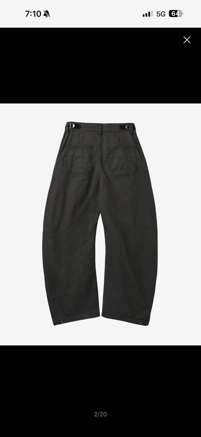 아르반 트리플 리프 커브드 팬츠 차콜 3 상품이미지2