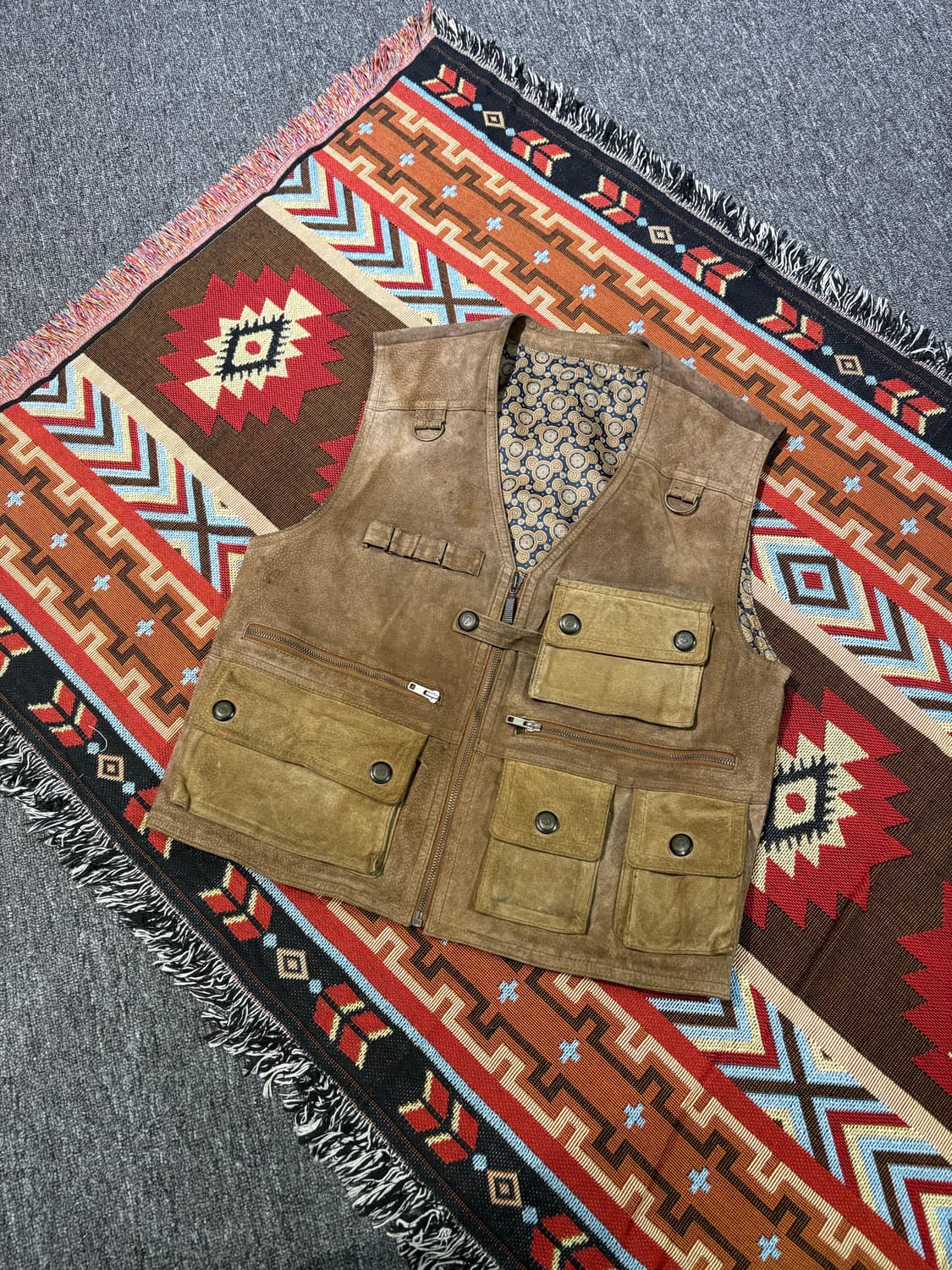 빈티지 웨스턴 스웨이드 베스트 상품이미지1