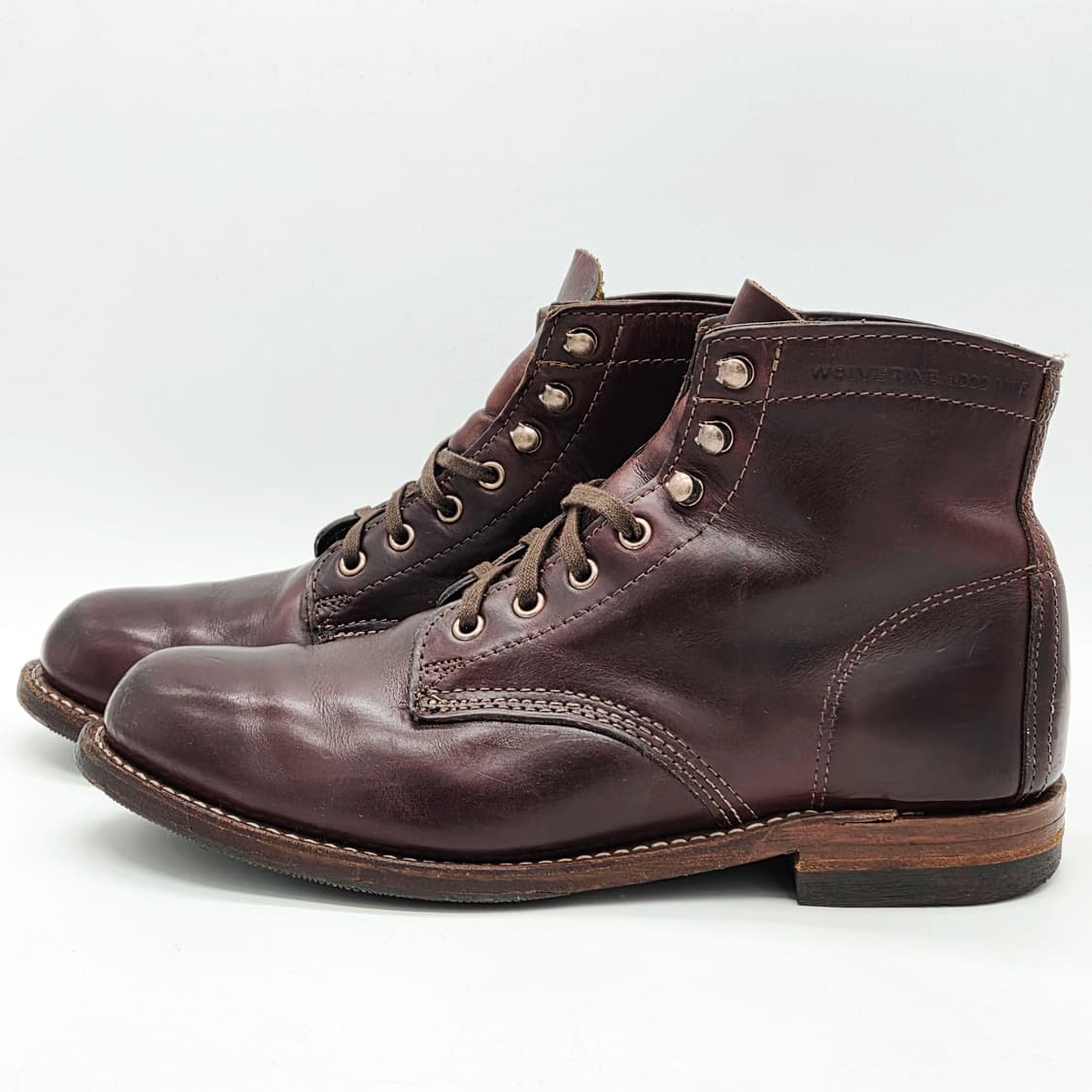 울버린 1000마일 플레인토 워크부츠 버건디 (7 1/2 D) 상품이미지1