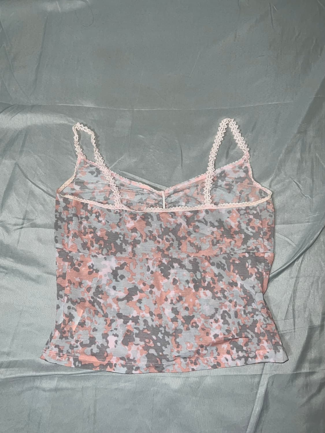 ✨vintage pink camo pattern sleveless y2k 상품이미지3