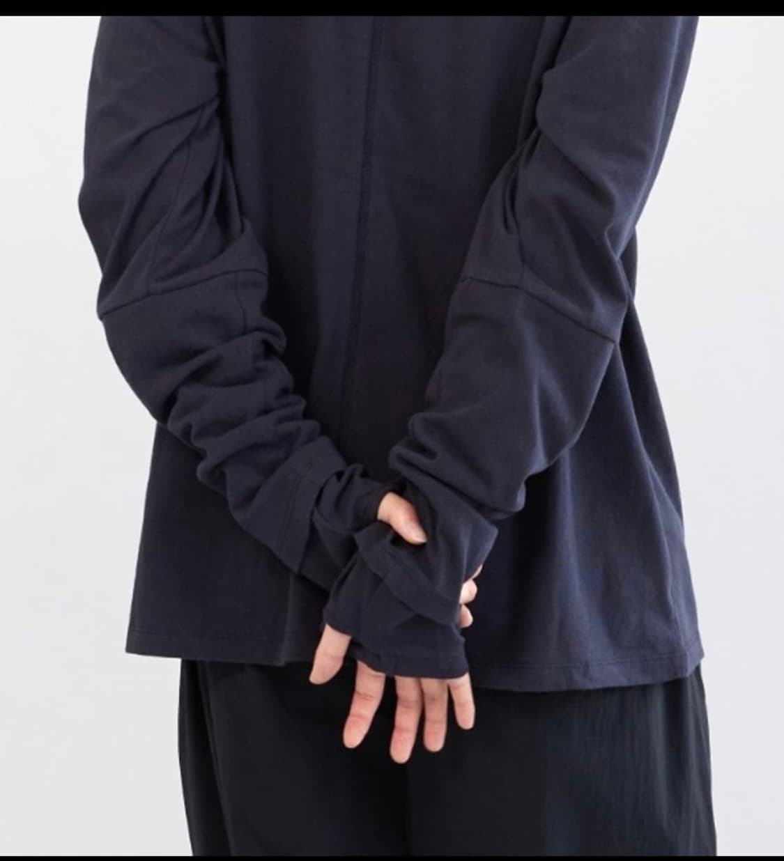 해칭룸 double sleeve tee blue chacoal 상품이미지2