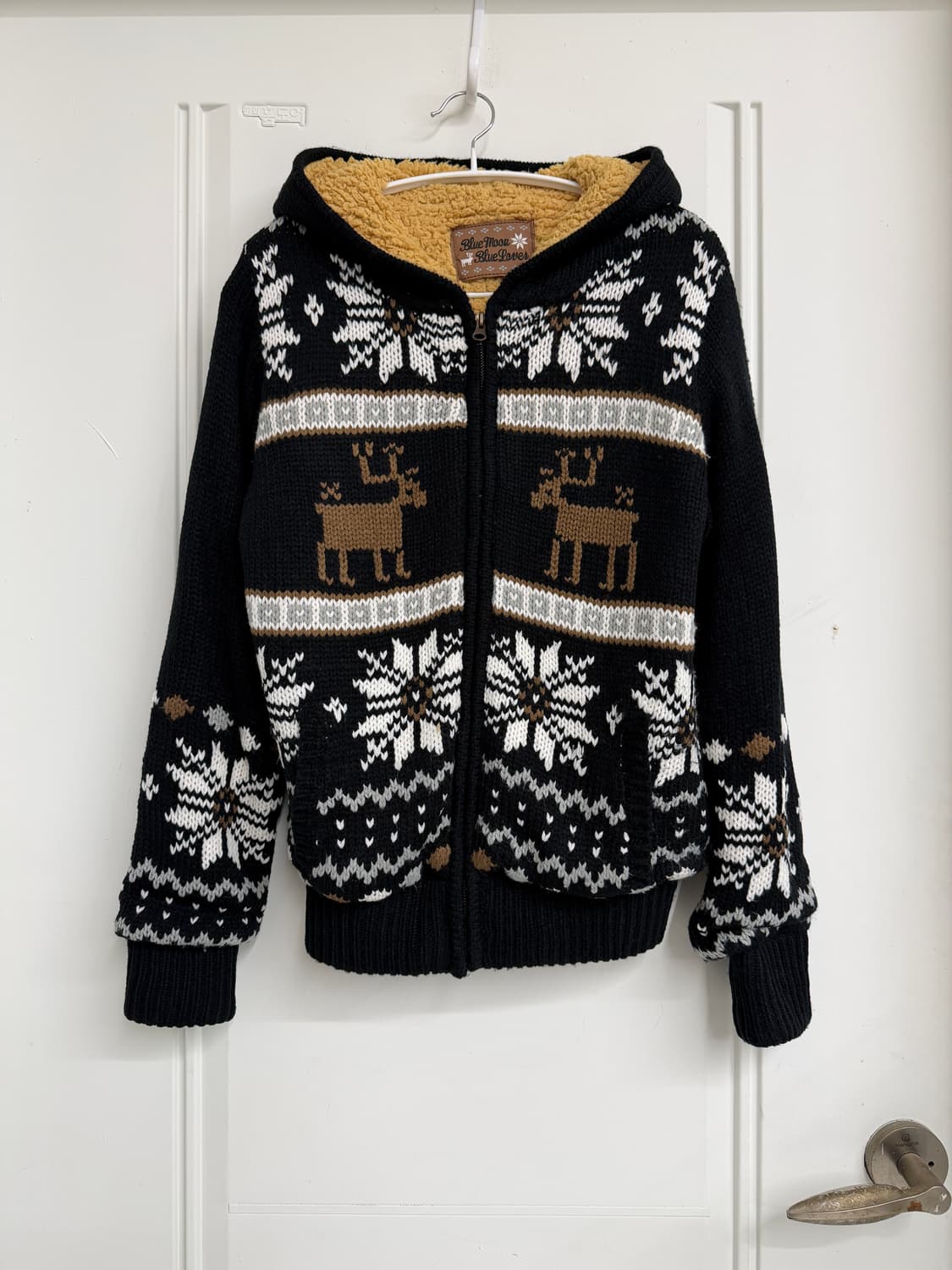 일본빈티지 노르딕 보아털 후드집업 자켓 상품이미지4