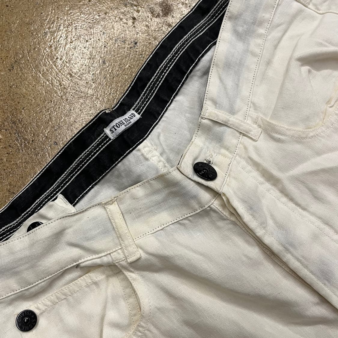 [정품/84-97] 스톤아일랜드 화이트 마 팬츠 b19 상품이미지4