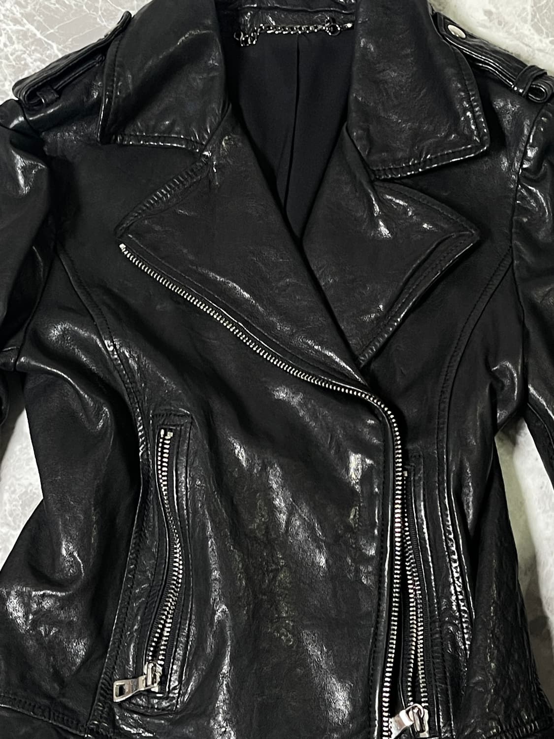 (Unknown)sheepskin rider jacket 상품이미지6