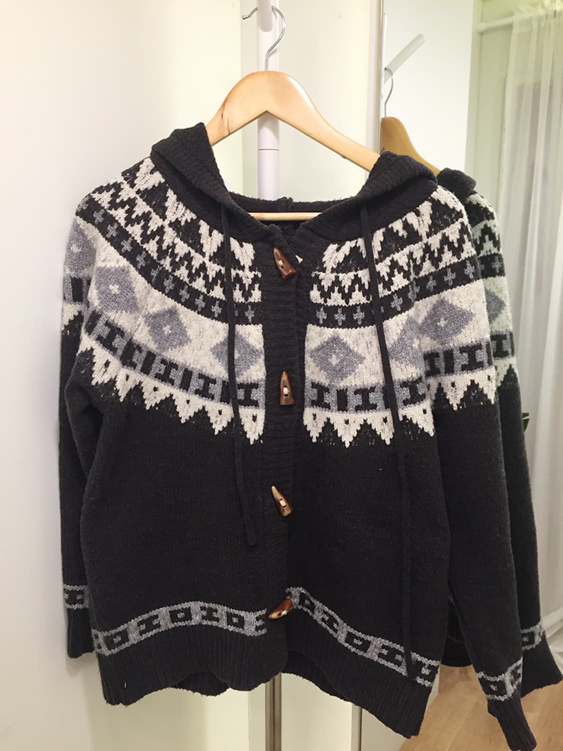 여성 빈티지 노르딕 니트 가디건 100 상품이미지2