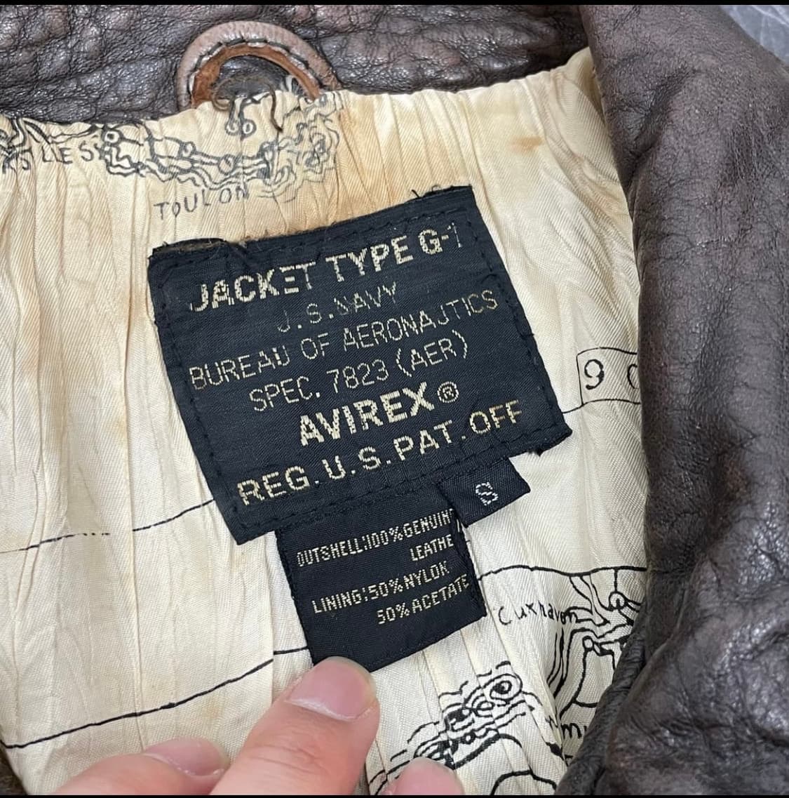 아비렉스 G-1 패치워크 천연가죽 플라이트 자켓 상품이미지5