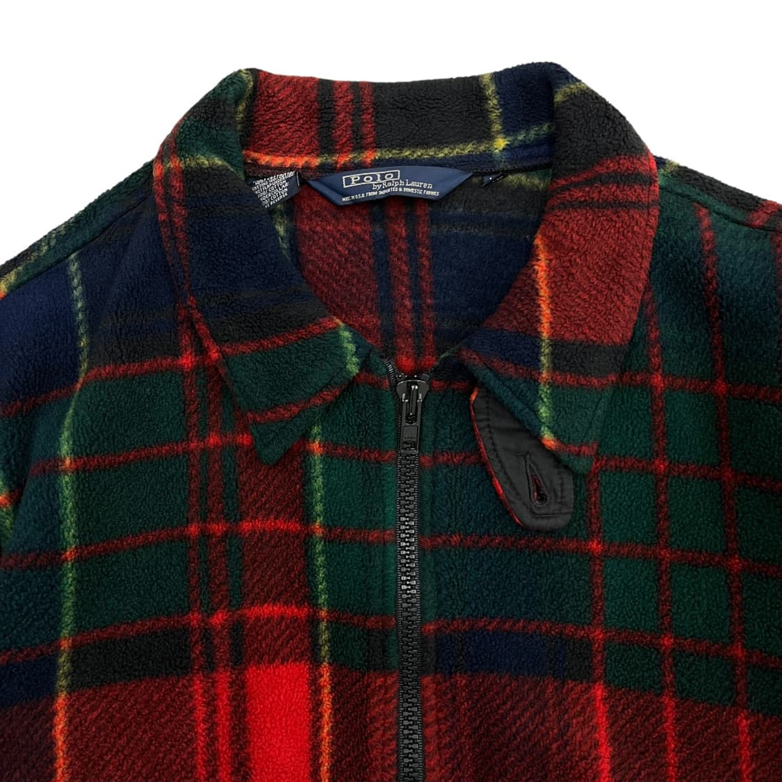 폴로 랄프로렌 90's 타탄체크 플리스 블루종 M 상품이미지4