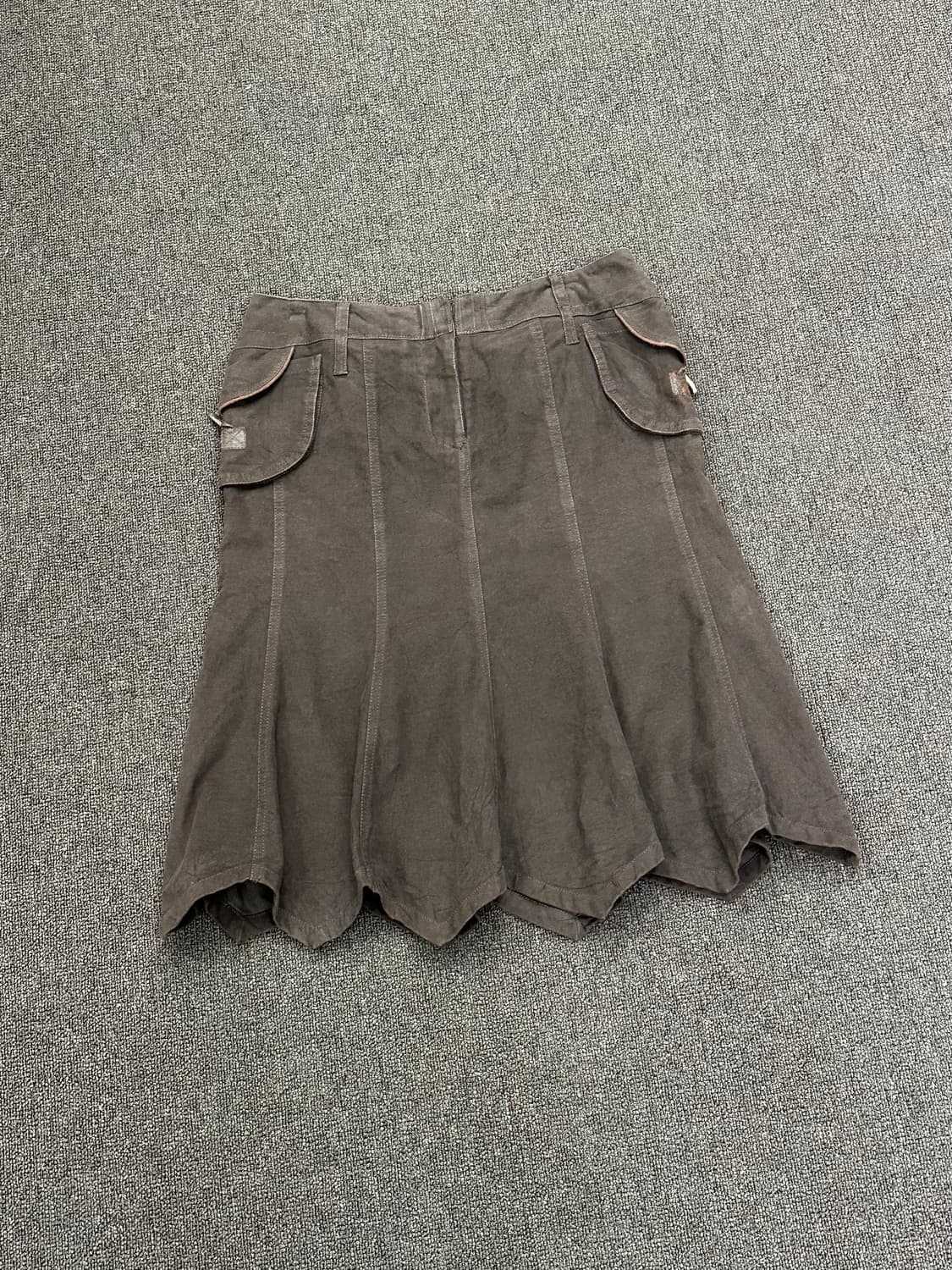40)Japanese vintage 브라운 카고 미디 스커트 상품이미지1