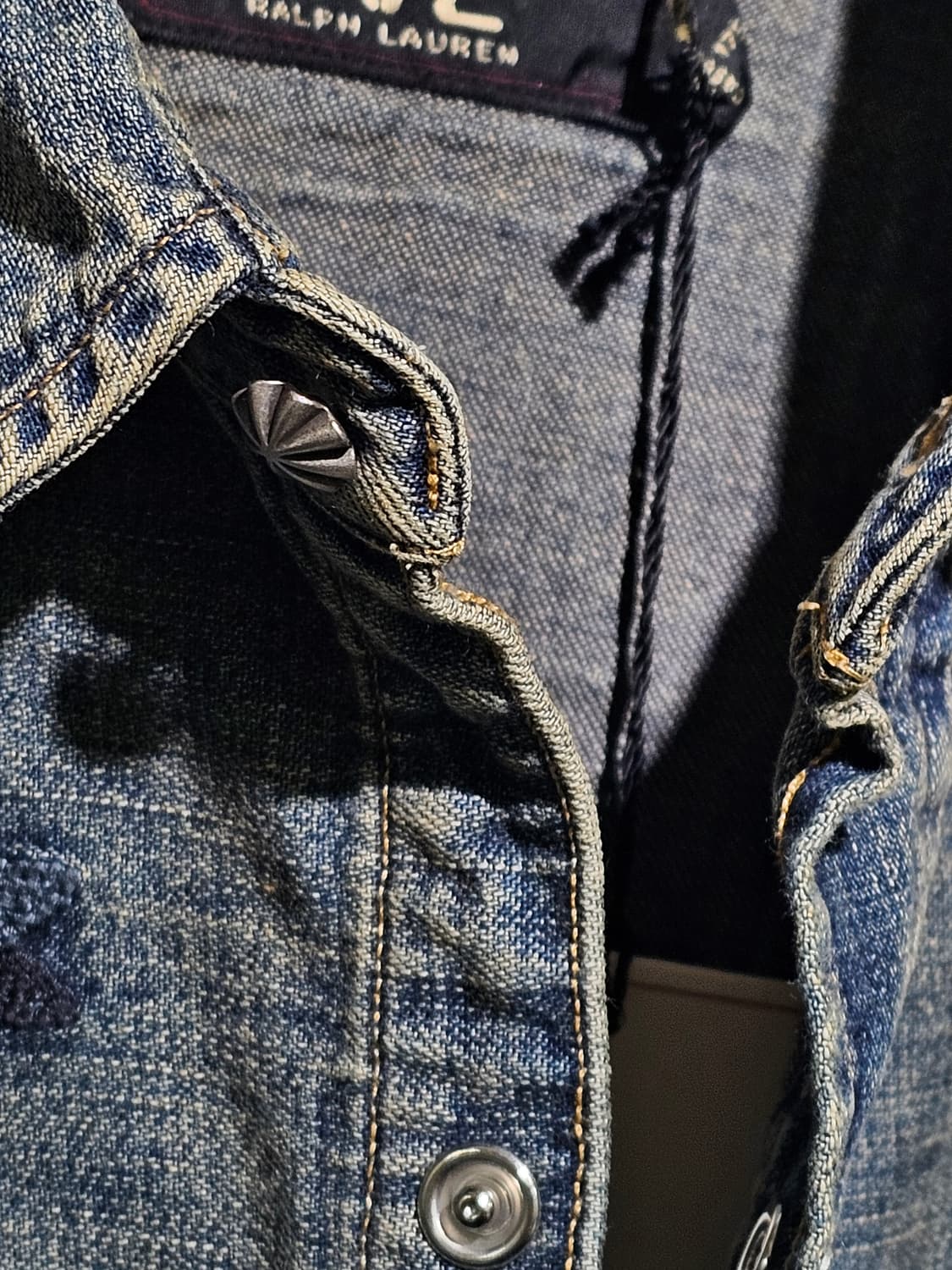 RRL 데님 웨스턴 셔츠 (웨스턴 요크 패턴)m 상품이미지6