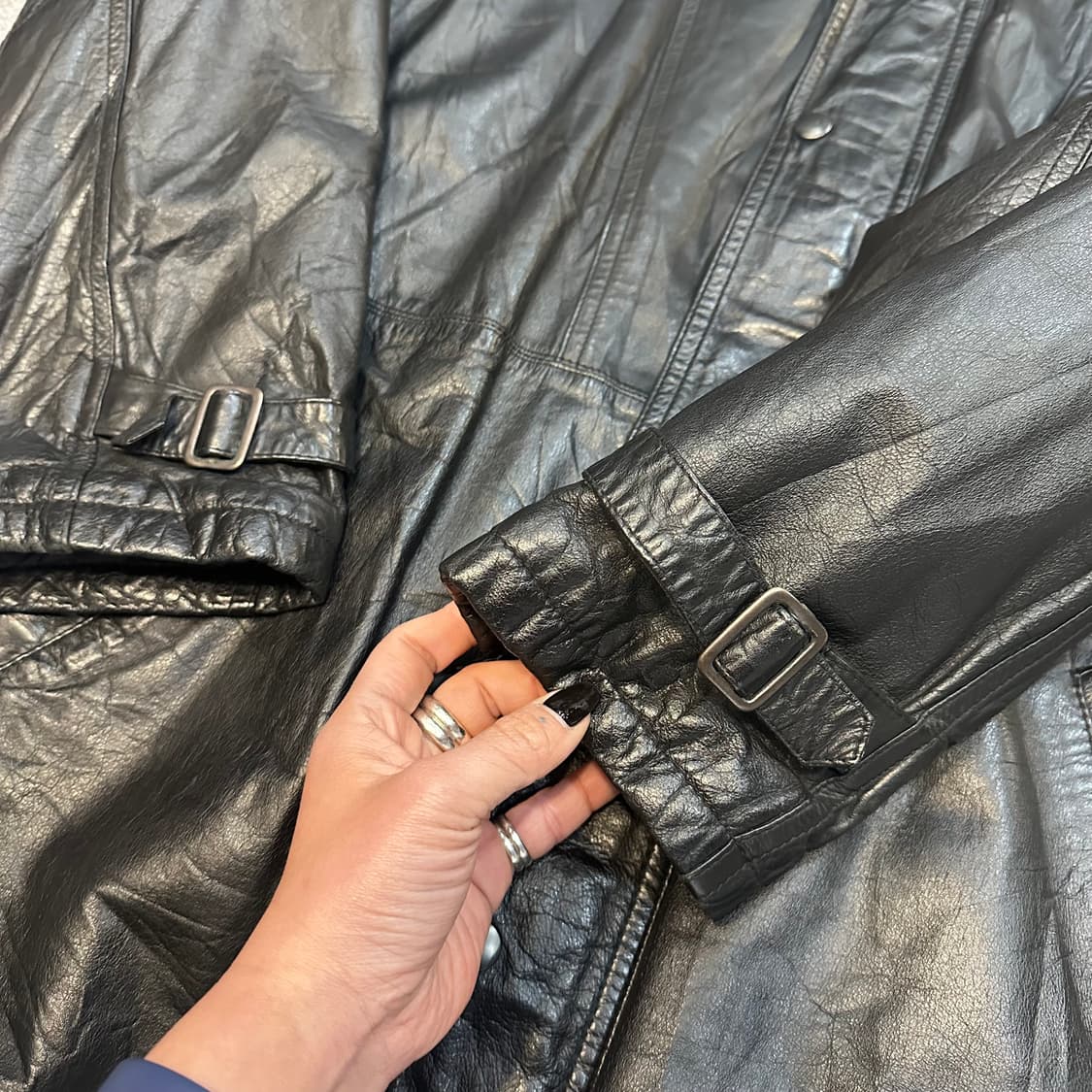 웨스트팩 빈티지 소가죽 하프 자켓M 상품이미지7