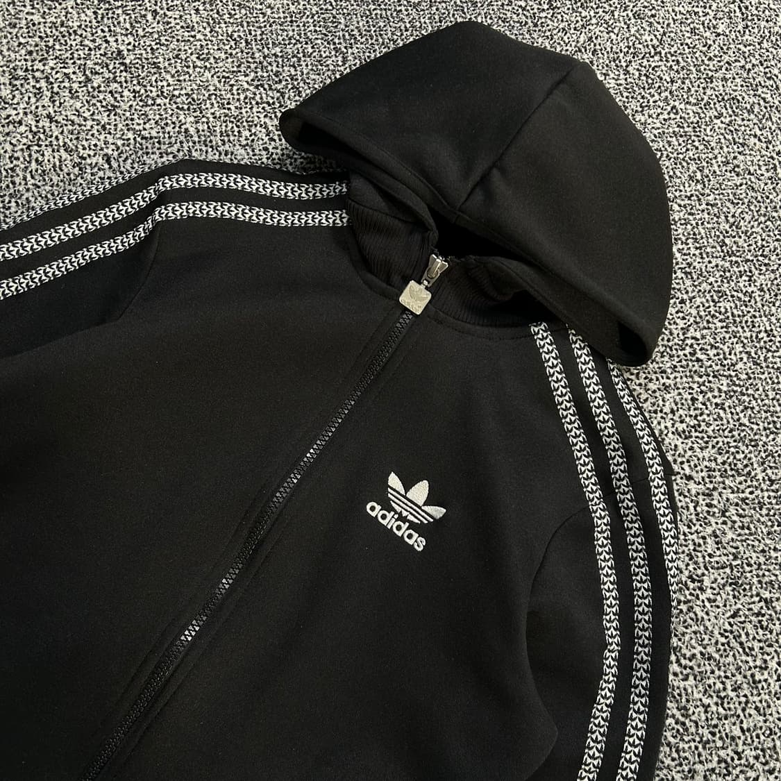 아디다스 블랙 져지 후드집업 상품이미지2