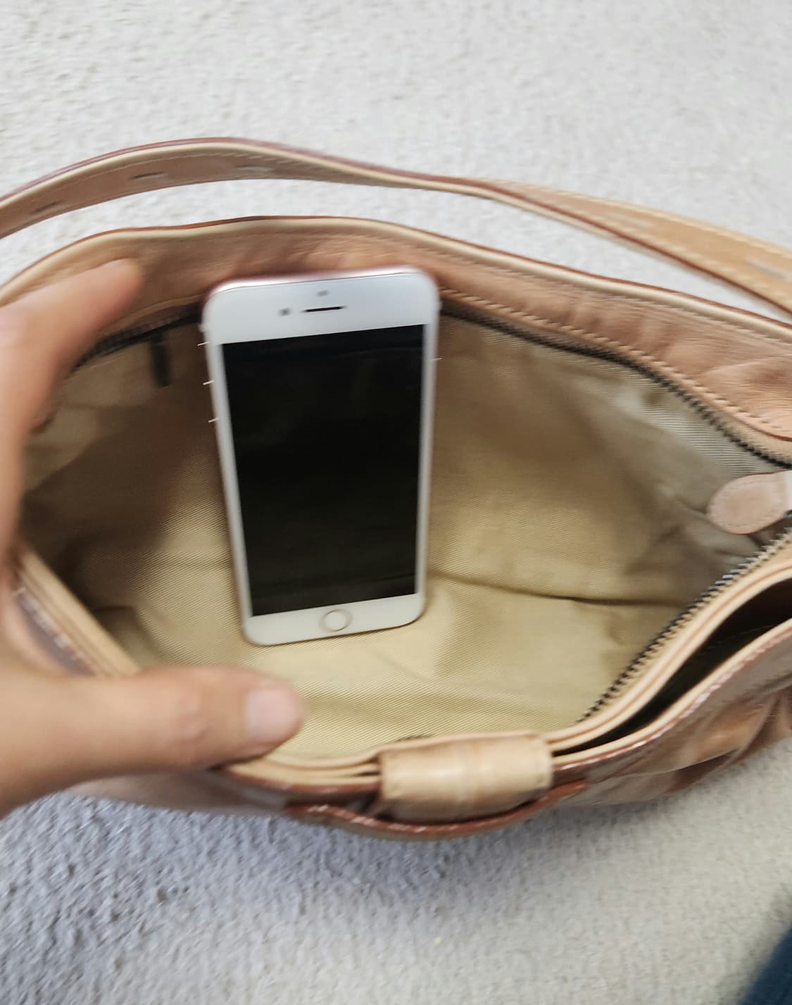 모리걸 브라운 빈티지 토트백  상품이미지5