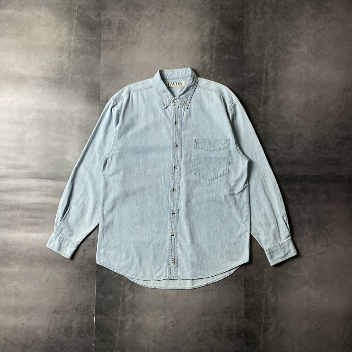 CACTUS 빈티지 다운버튼 코튼 데님 셔츠 A00688 상품이미지1
