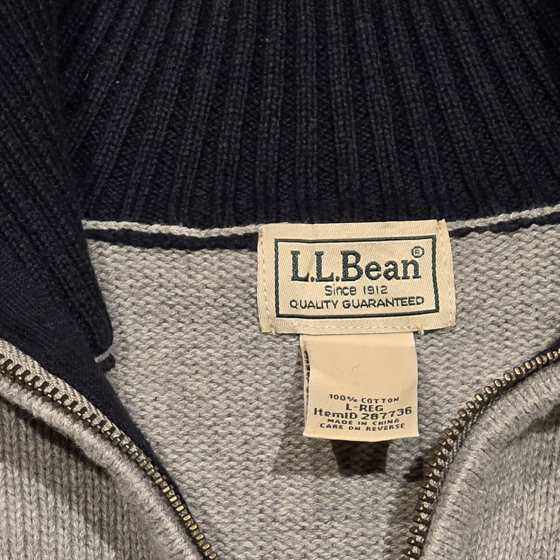 L.L.BEAN 쿼터집업 풀오버 스웨터 상품이미지2
