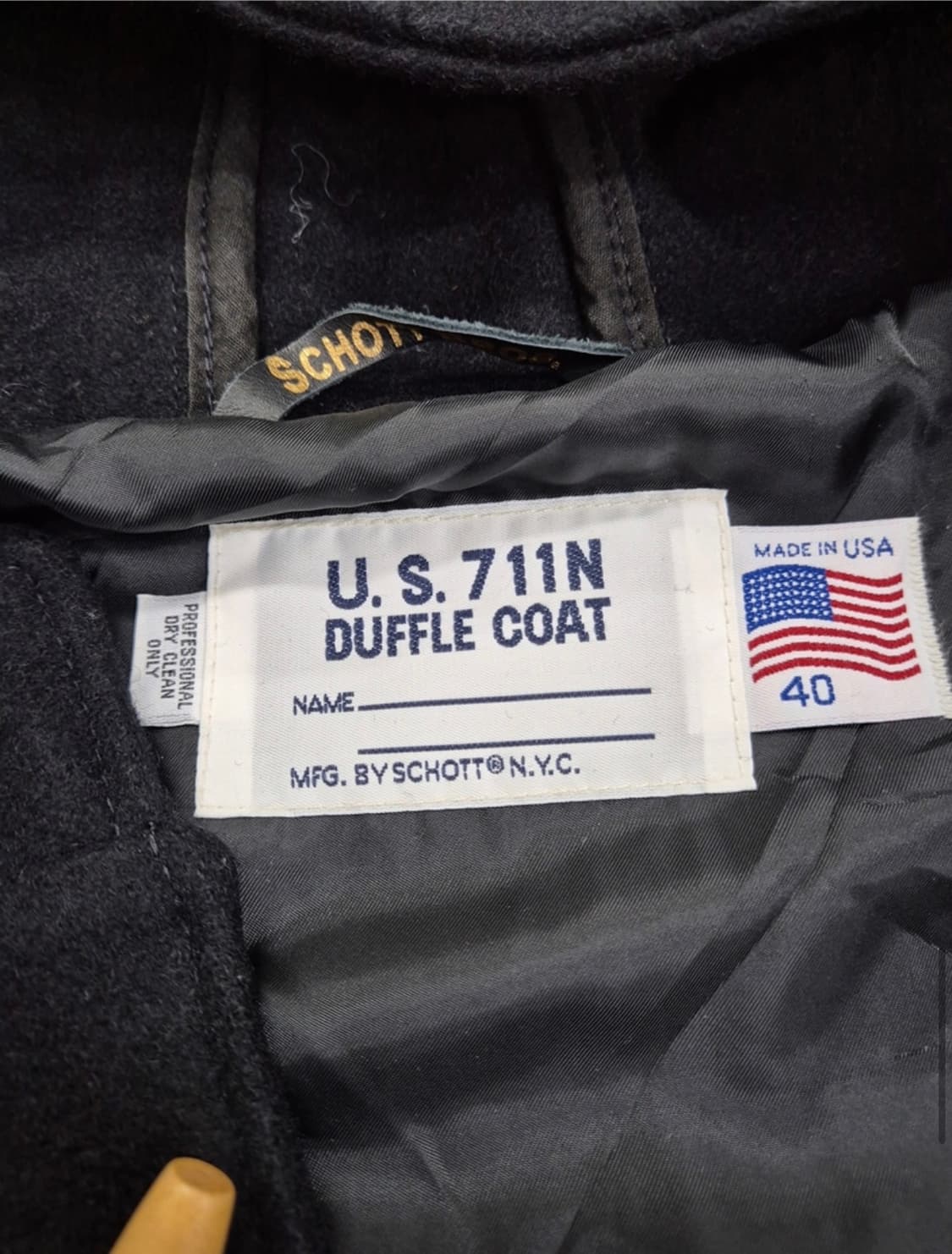 SCHOTT, 711N DUFFLE COAT (L) 상품이미지10