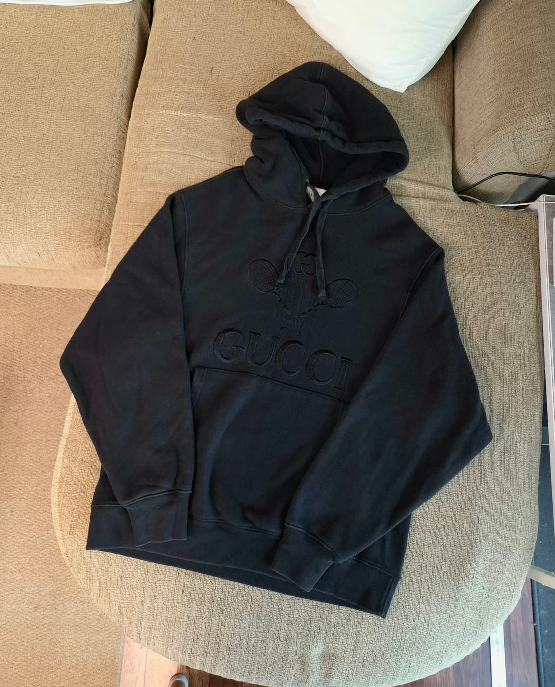 100~105/ 구찌 테니스 자수 로고 오버 후드티 상품이미지2