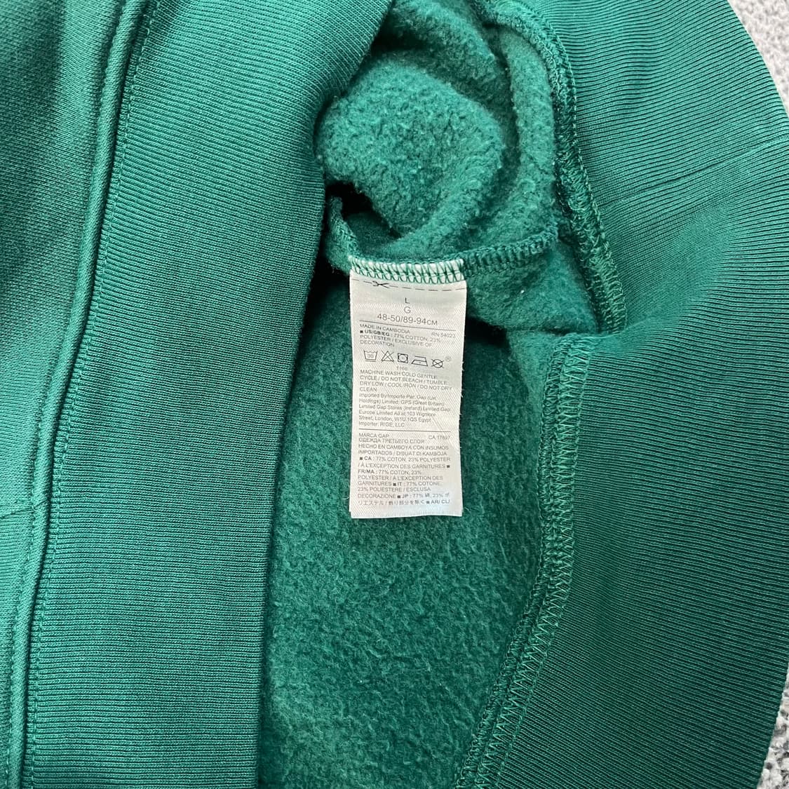 <갭 빅 로고 그린 후드티> No.1440 상품이미지8